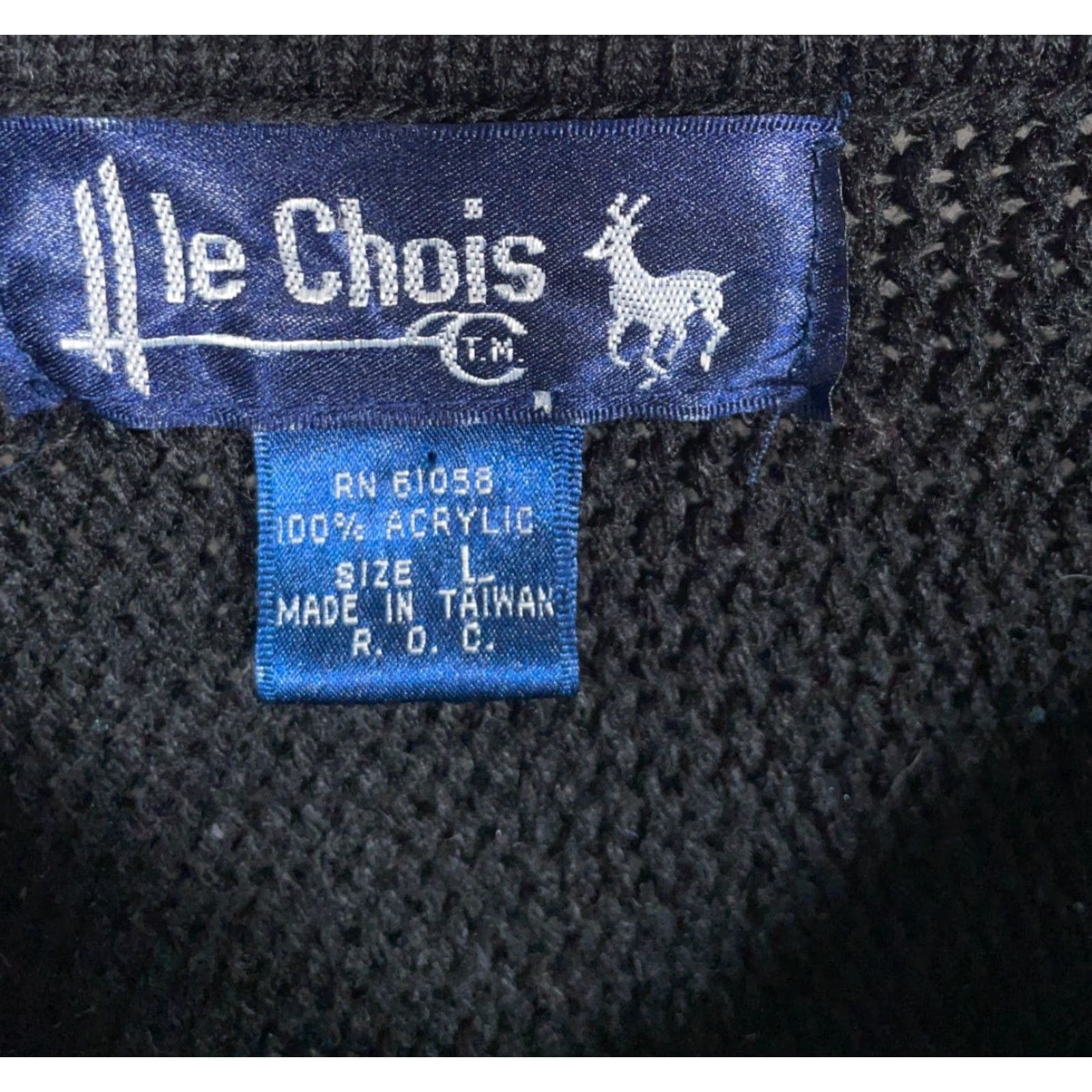 Vintage VINTAGE Sweater Geometric Stained Glass Window Knit Black Lightweight Women Large Crew Neck 80s 90s Pullover Womens Size L / US 10 / IT 46 - 3 Thumbnail