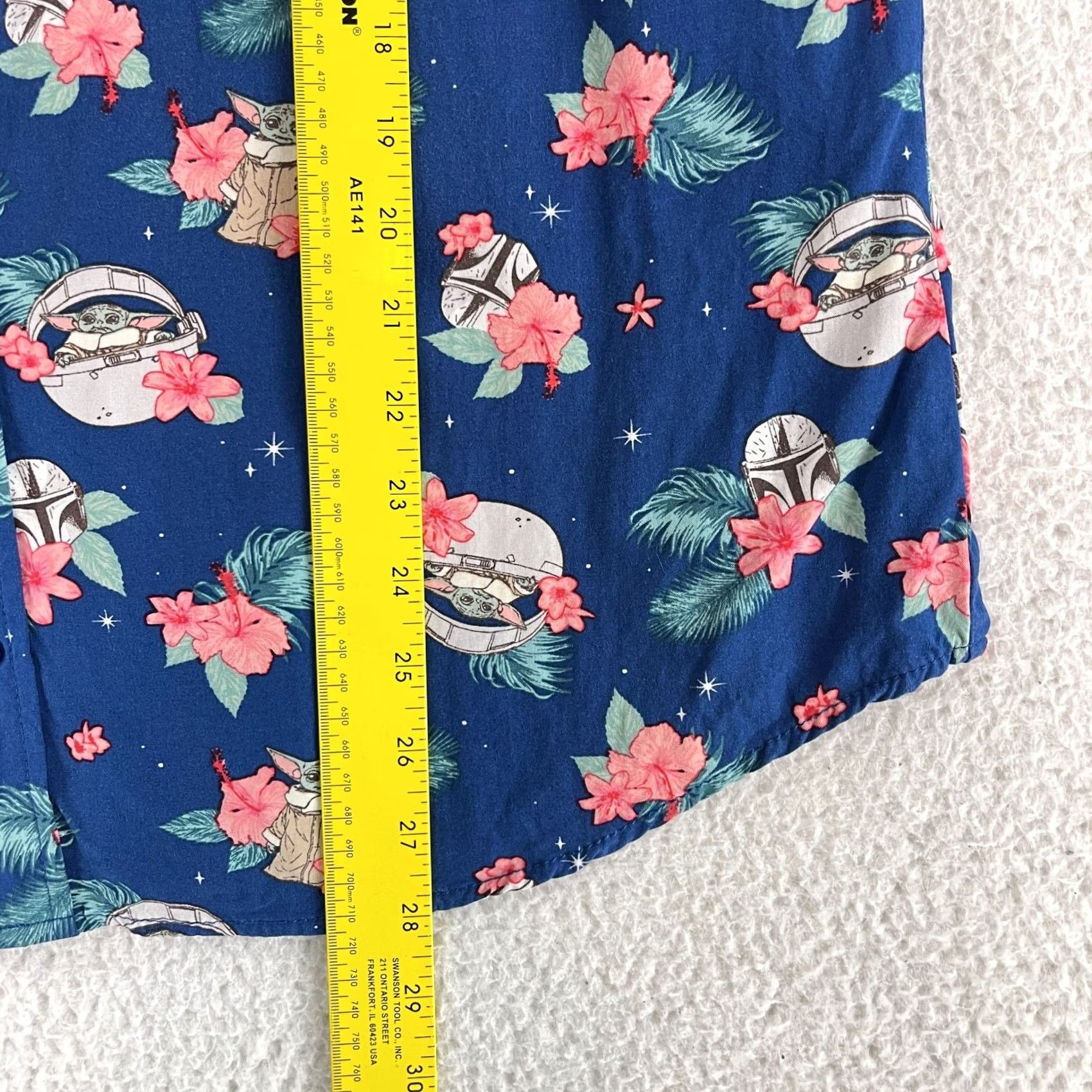 Star Wars Star Wars x Our Universe Button-Up Shirt Mens Large Blue Grogu Hawaiian Casual Size US L / EU 52-54 / 3 - 6 Thumbnail