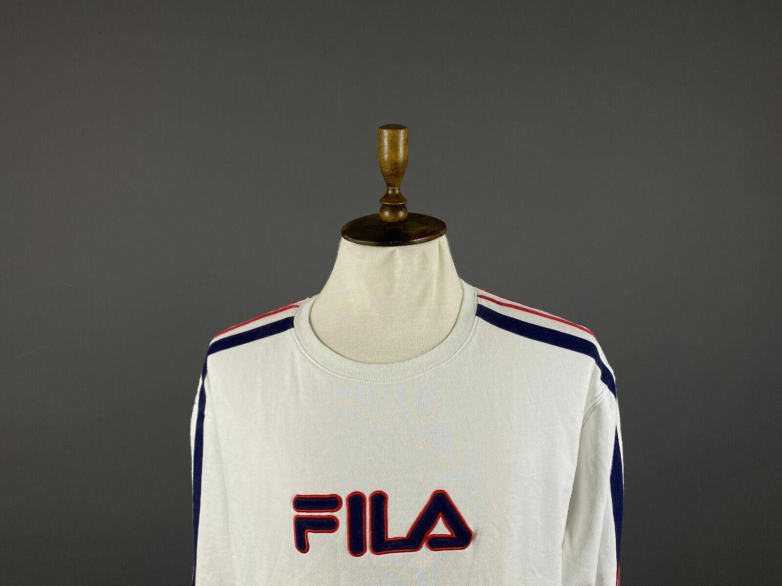 Fila Men FILA White Big Logo Crew Neck Sweatshirt Size XXL Size US XXL / EU 58 / 5 - 2 Thumbnail