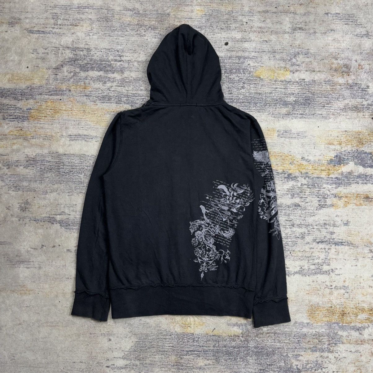 Tornado Mart Tornado Mart poem tribal art lace up double zip hoodie Size US M / EU 48-50 / 2 - 2 Thumbnail