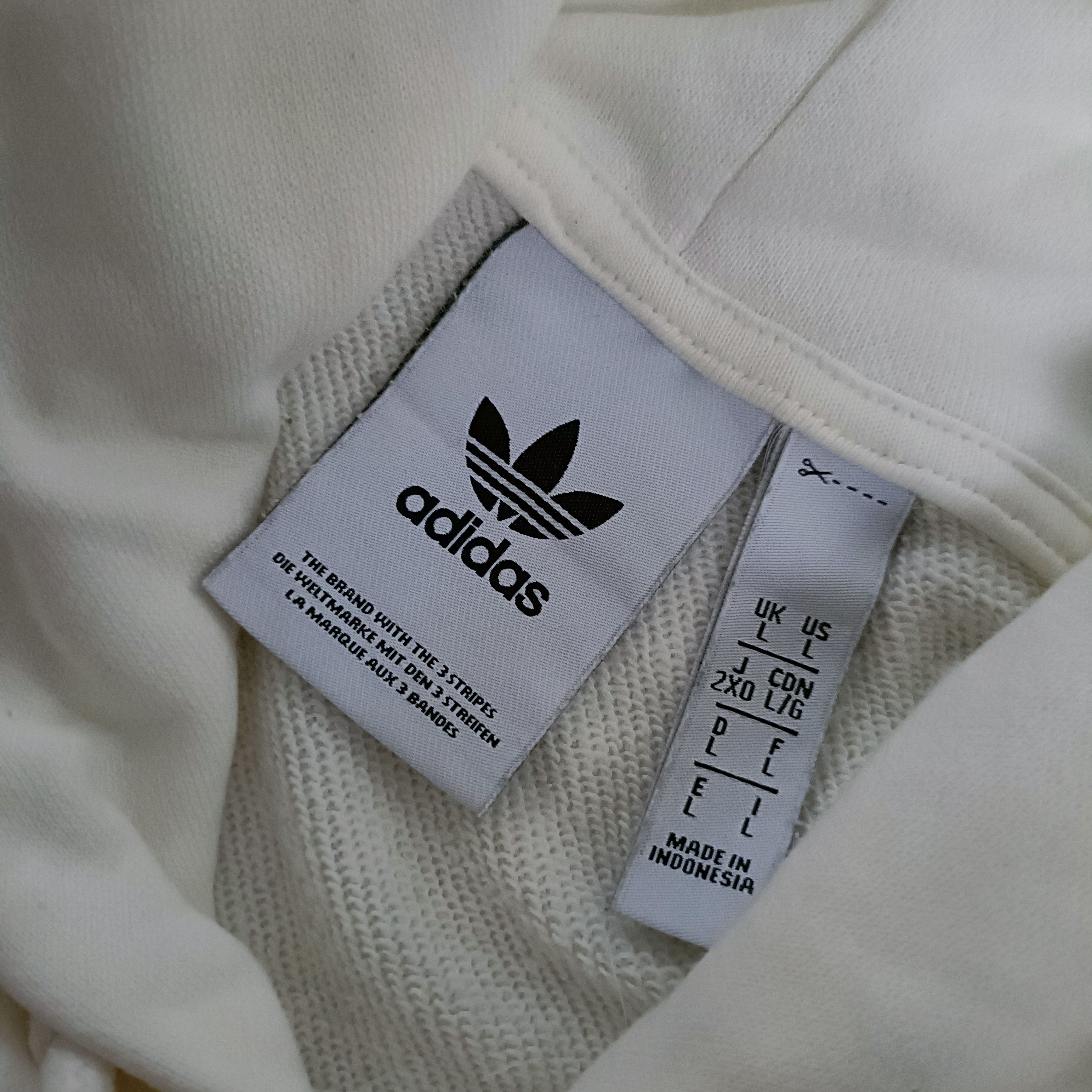 Adidas LOVE UNITES Men's Ecru Cotton Hoodie ! Size US L / EU 52-54 / 3 - 3 Thumbnail