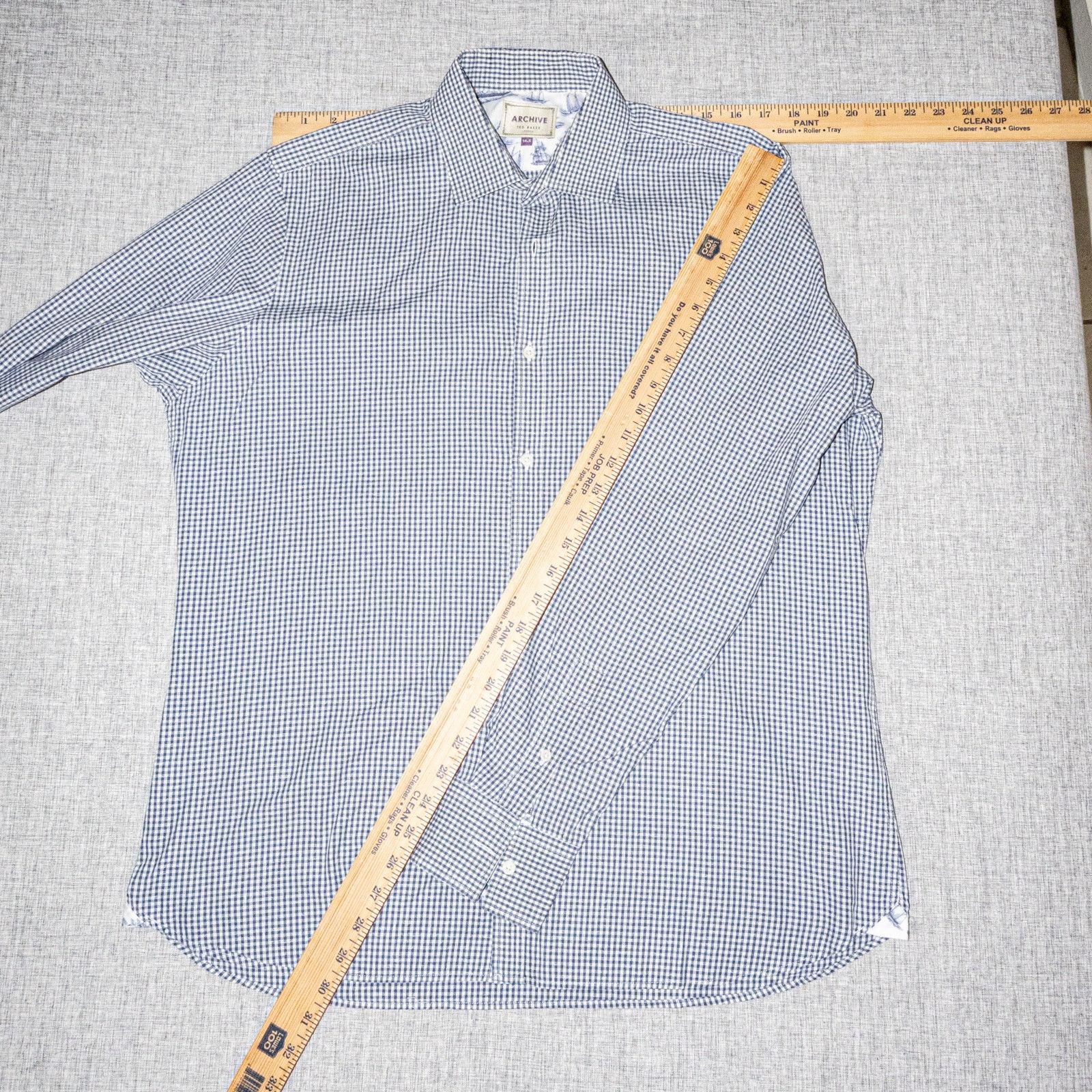 Ted Baker Ted Baker Archive Men's 16 1/2 Button up Shirt blue check Size US L / EU 52-54 / 3 - 7 Thumbnail