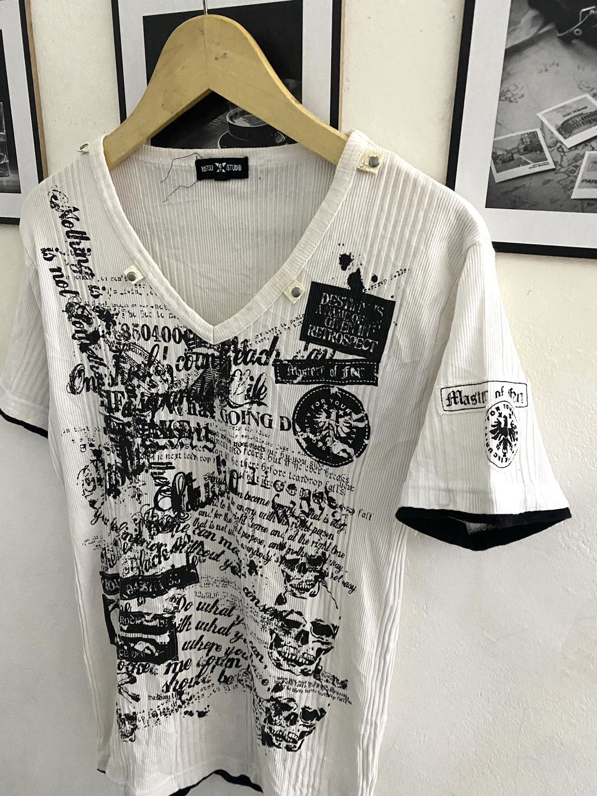 Hysteric Glamour Y2k Batsu studio 2 layer grunge poem tee Size US M / EU 48-50 / 2 - 4 Thumbnail