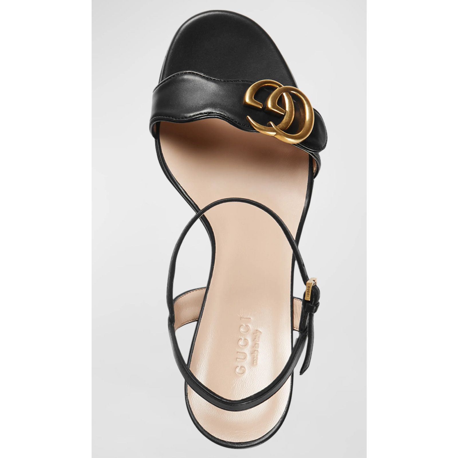 Gucci Gucci Marmont Black Leather Gold GG Logo Block Heel Ankle Size US 10 / IT 40 - 7 Thumbnail