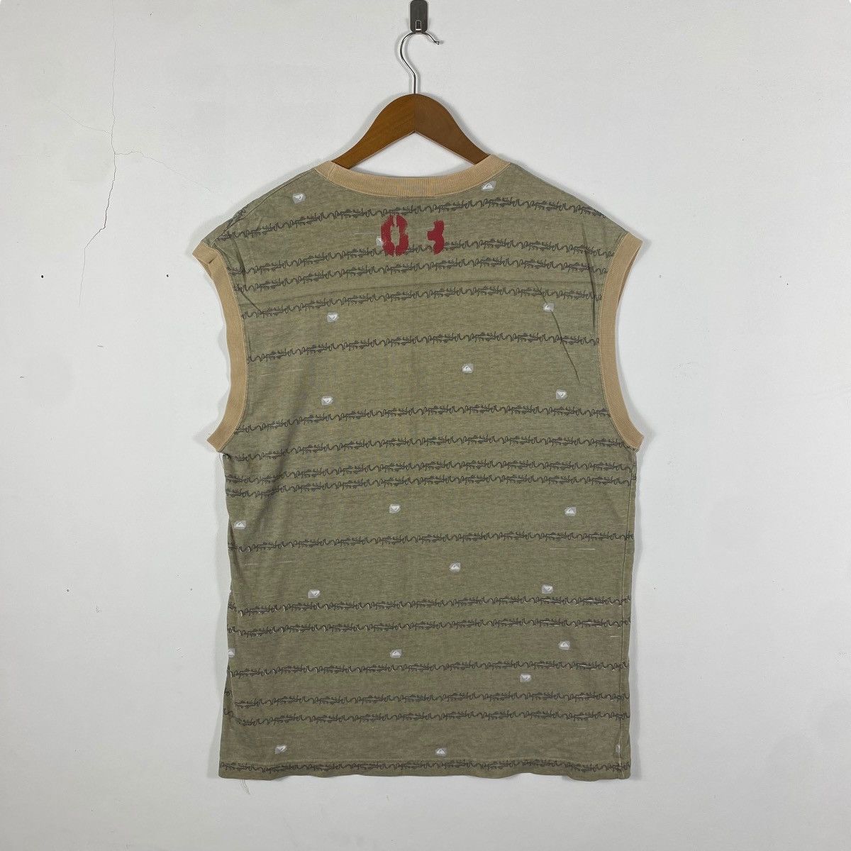 Quiksilver Vintage 00's QUIKSILVER JAPAN Full Print Sleeveless Tank Top Size US L / EU 52-54 / 3 - 4 Thumbnail