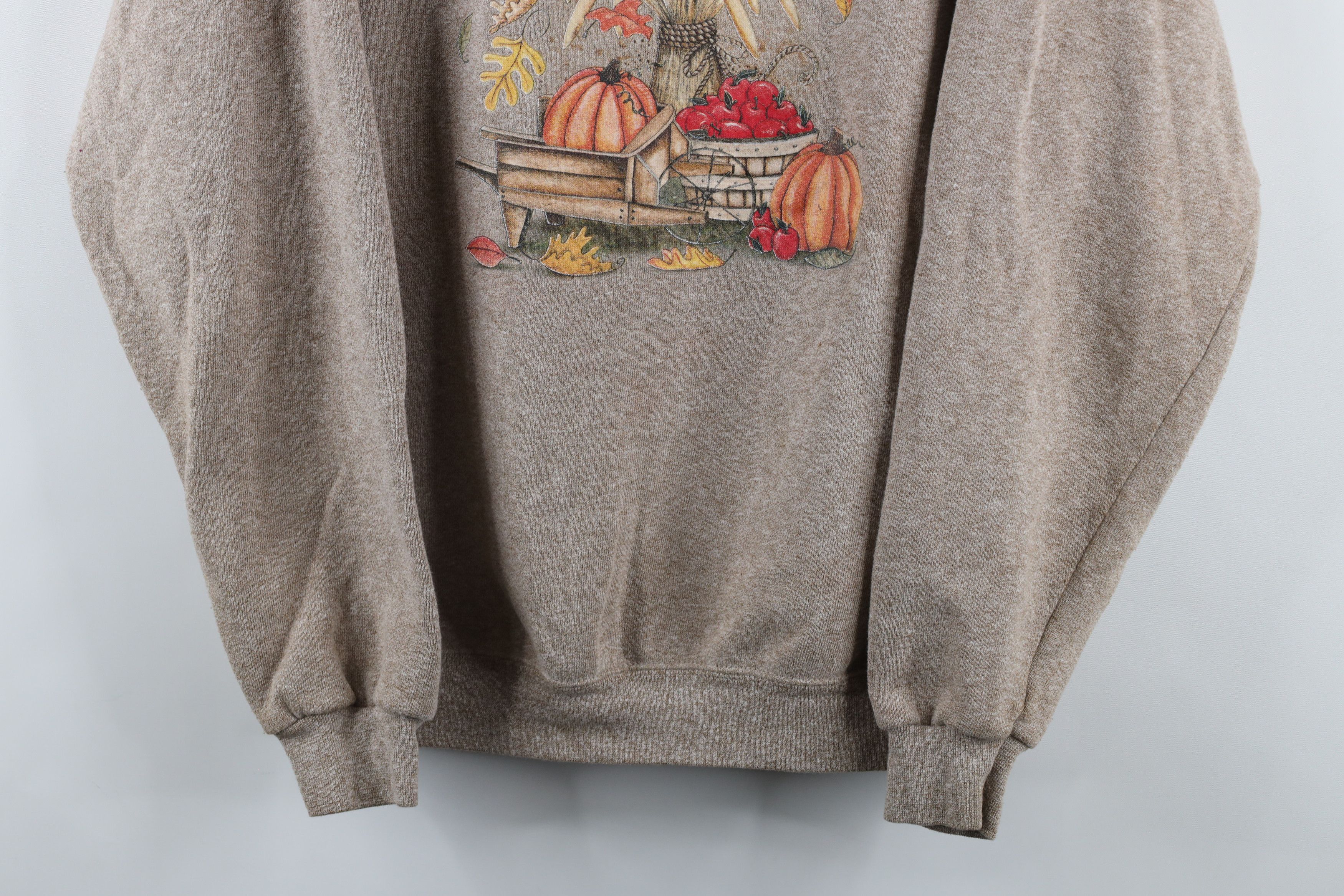 Vintage Vintage 90s Streetwear Orchard Crewneck Sweatshirt Beige Size L / US 10 / IT 46 - 3 Thumbnail