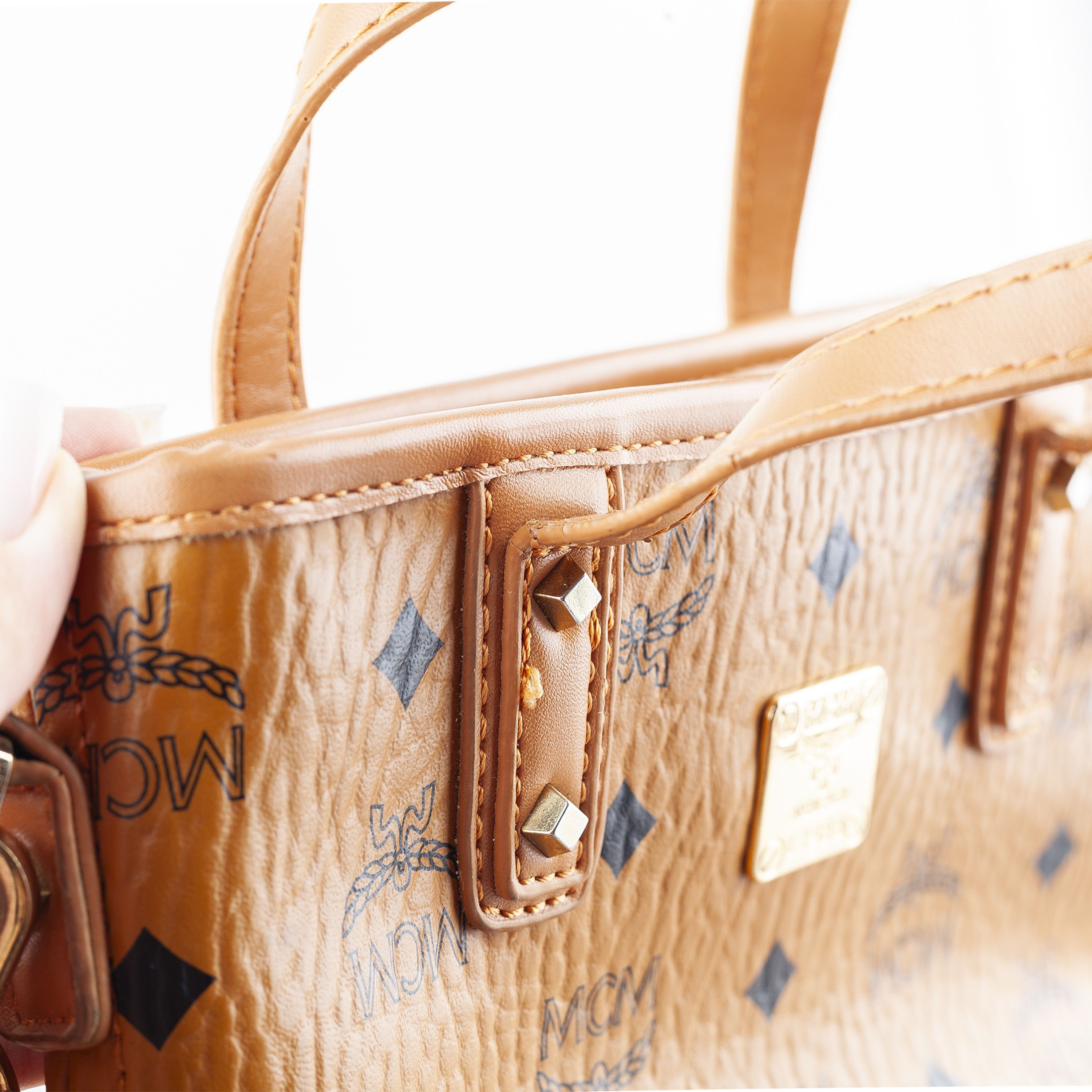 MCM MCM Mini Anya Crossbody Brown Monogram Charm Vintage Bag Size ONE SIZE - 10 Thumbnail