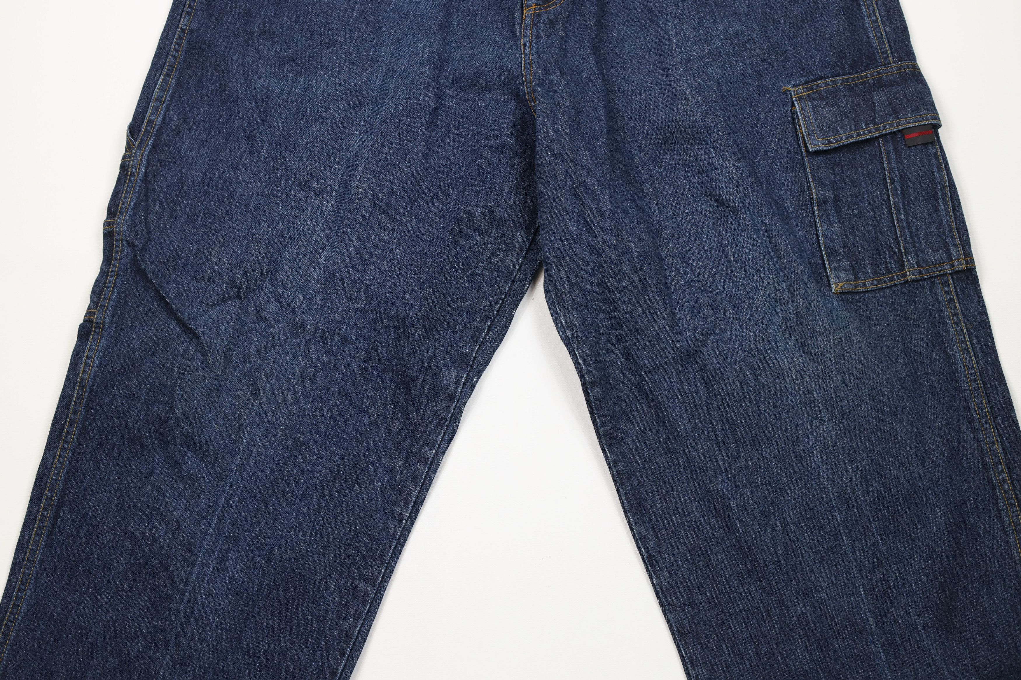 Fubu Vintage 90s Y2K FUBU Baggy Wide Leg Cargo Denim Jeans Blue Size US 40 / EU 56 - 3 Thumbnail