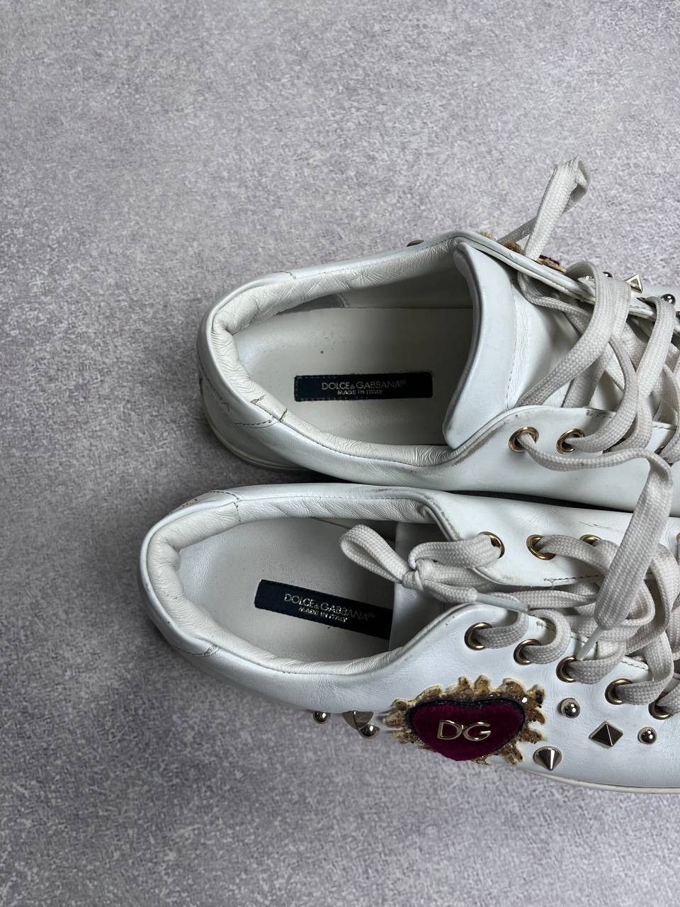 Dolce & Gabbana Vintage Dolce&Gabbana Heart Leather Low Top Sneakers 39 Size US 9 / IT 39 - 4 Thumbnail