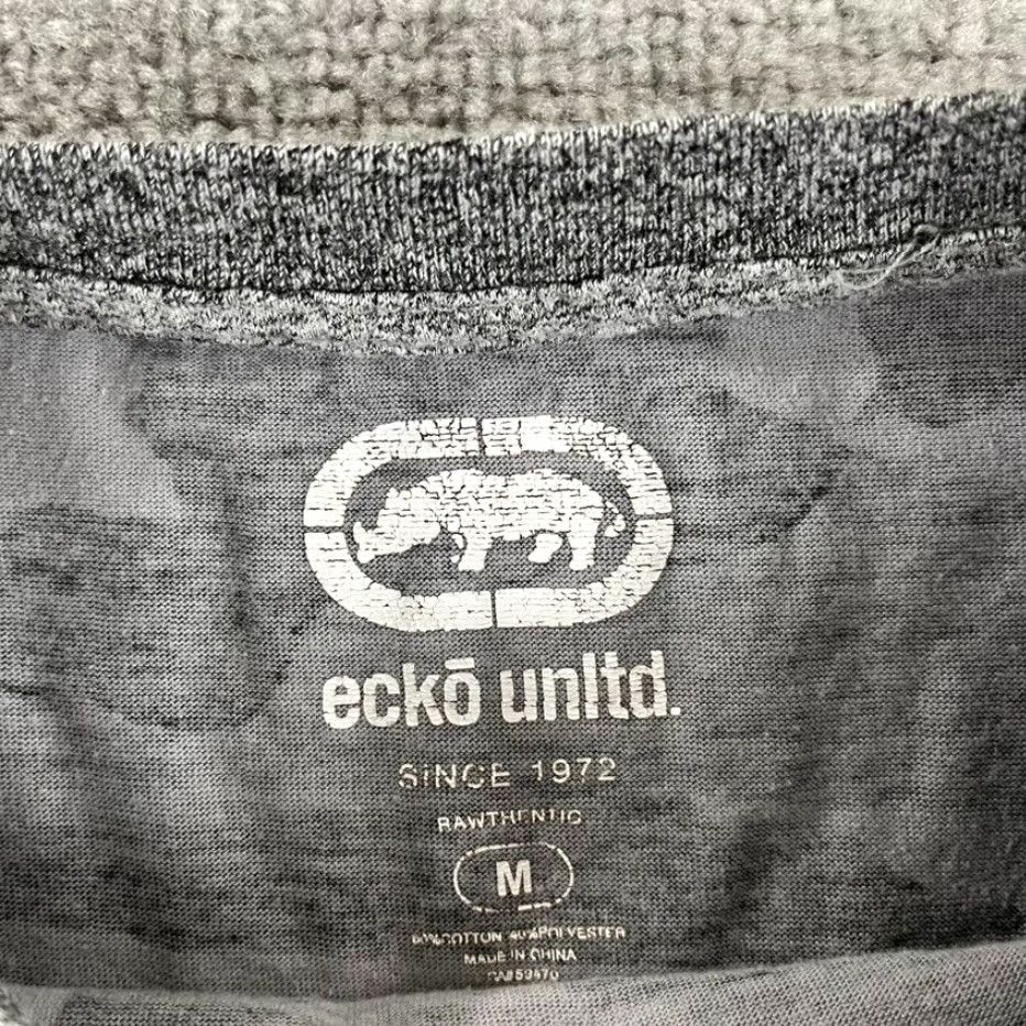 Ecko Unltd. ECKO UNLTD Shirt Mens M Gray Black Camo Logo Skate Streetwear Y2K Size US M / EU 48-50 / 2 - 4 Thumbnail