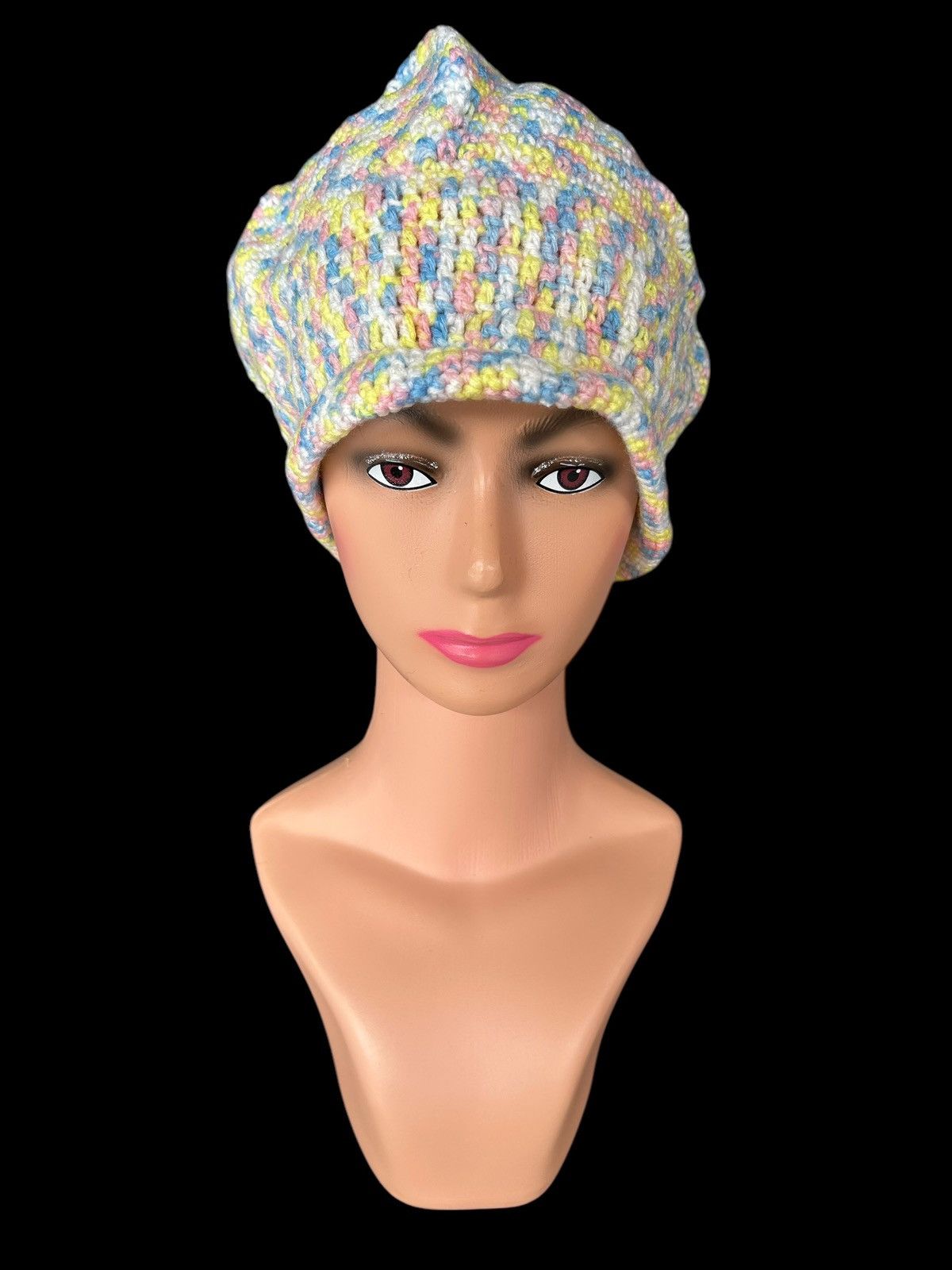 Handmade × Japanese Brand Crochet Knitted Handmade Beanie Hats Size ONE SIZE - 3 Thumbnail
