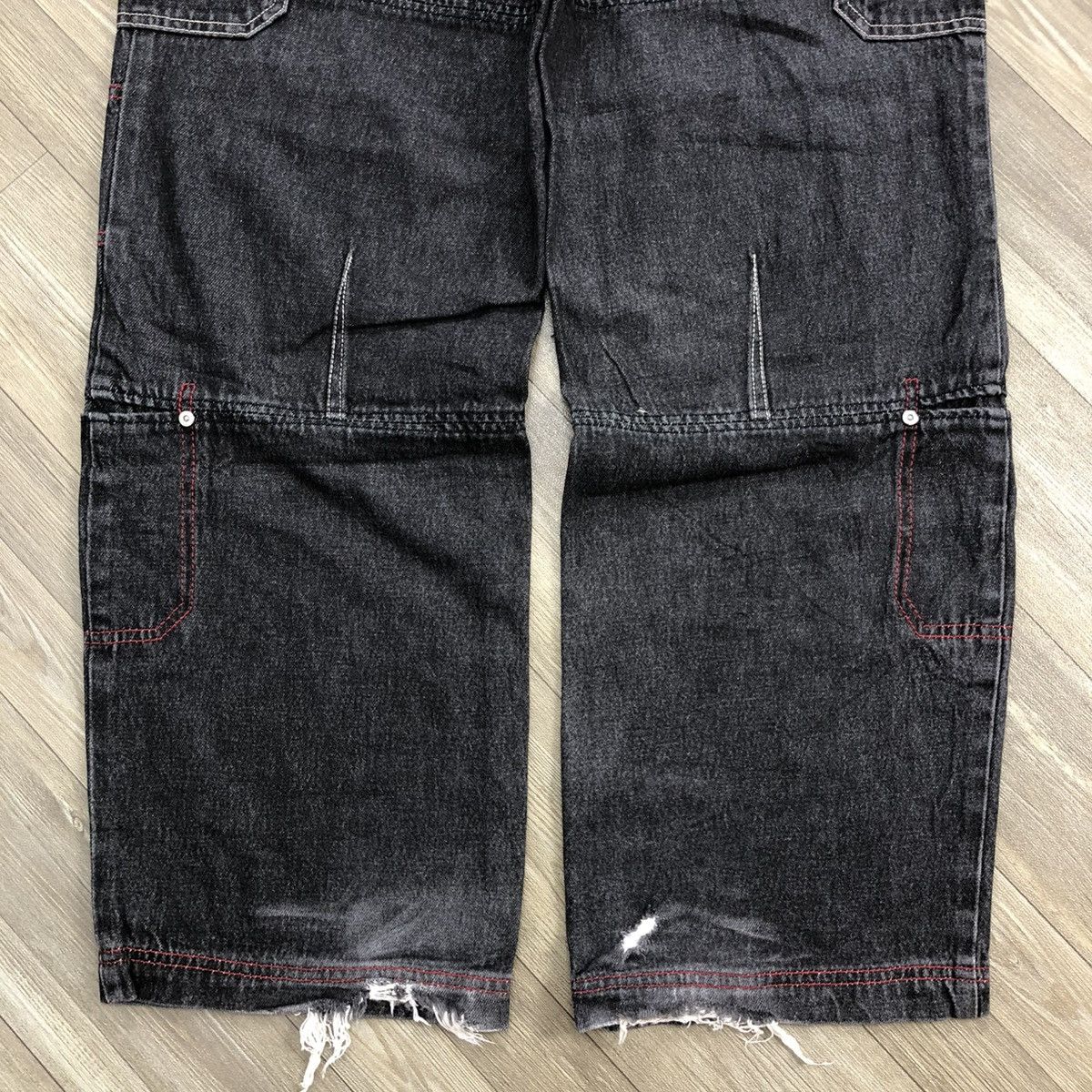 Vintage Vintage Transer Multi Pocket Cargo Bondage Baggy Jeans Y2K Size US 31 - 17 Thumbnail