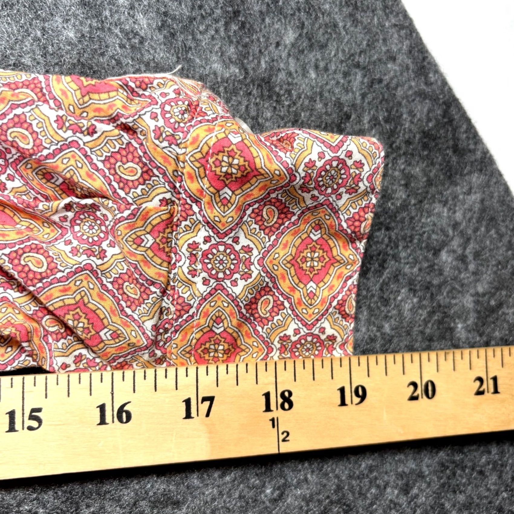 Vintage Cinch Button-Up Shirt Women's S Orange Cotton Geometric Print Preppy Coastal Shirt Size S / US 4 / IT 40 - 4 Thumbnail