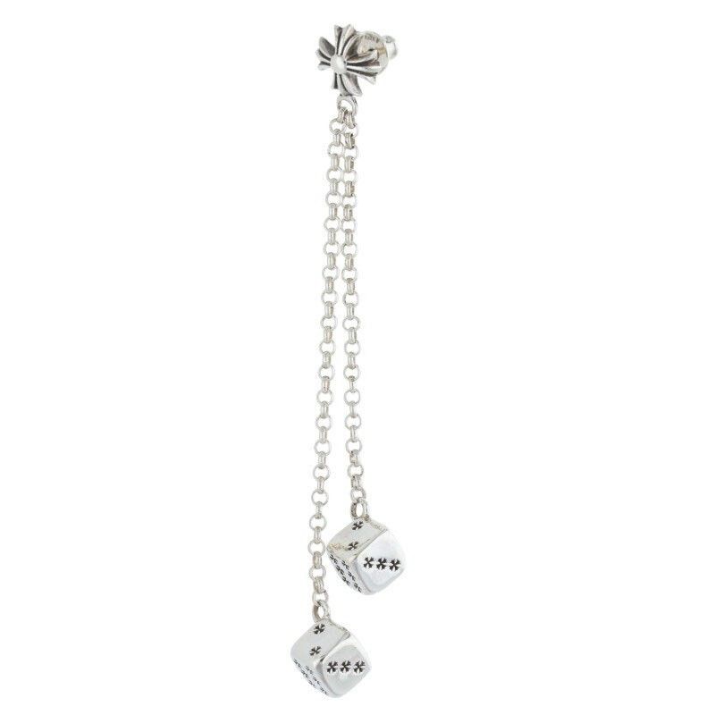 Chrome Hearts Double Dice Silver Earring