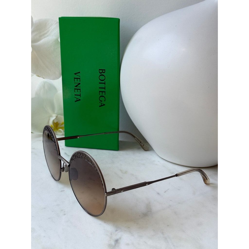 Bottega Veneta NEW Bottega Veneta BV0190S Bronze Round Mirror Sunglasses Size ONE SIZE - 2 Thumbnail