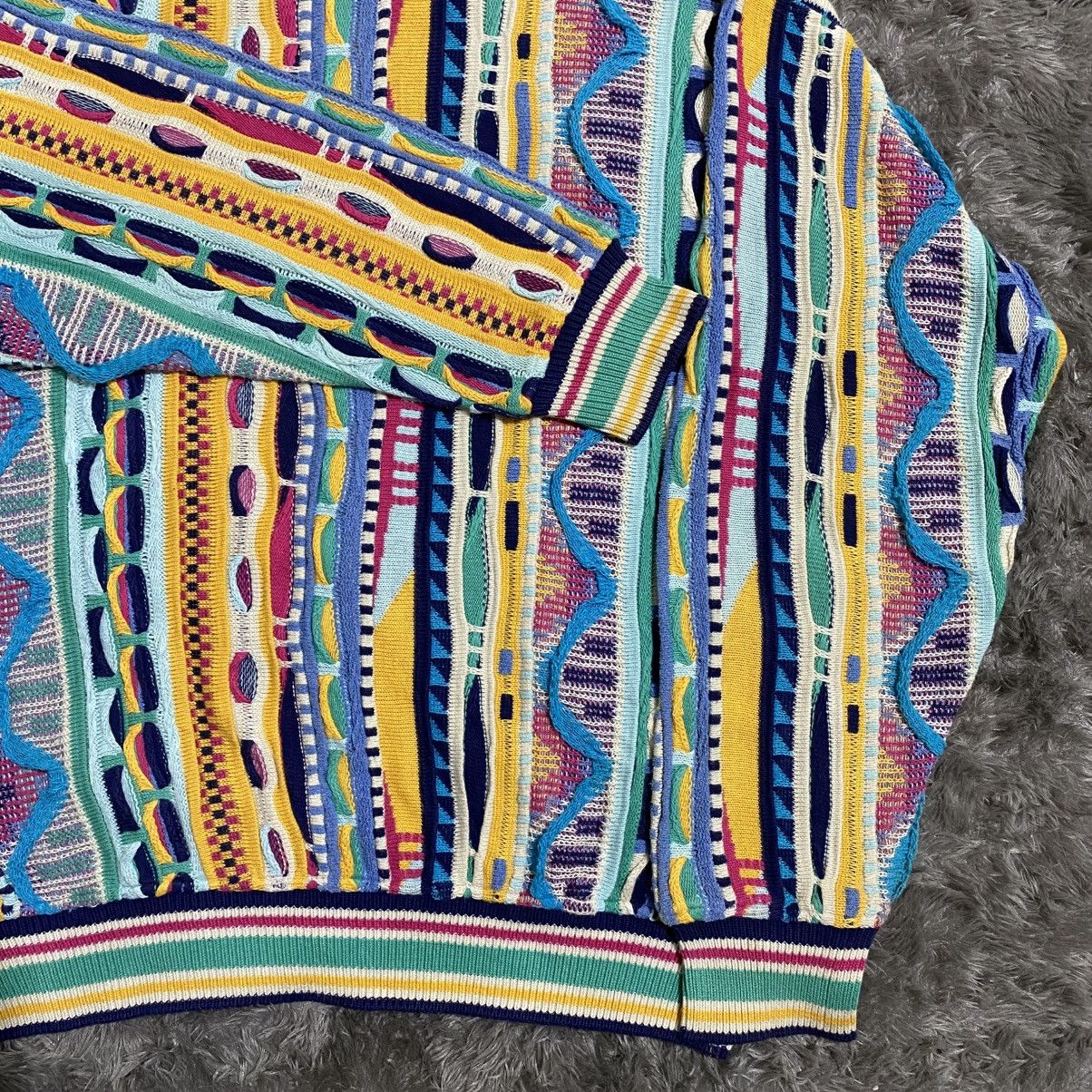 Coogi Vintage 90s Modigliani Coogie Style 3D Knit Sweater Size US L / EU 52-54 / 3 - 7 Thumbnail