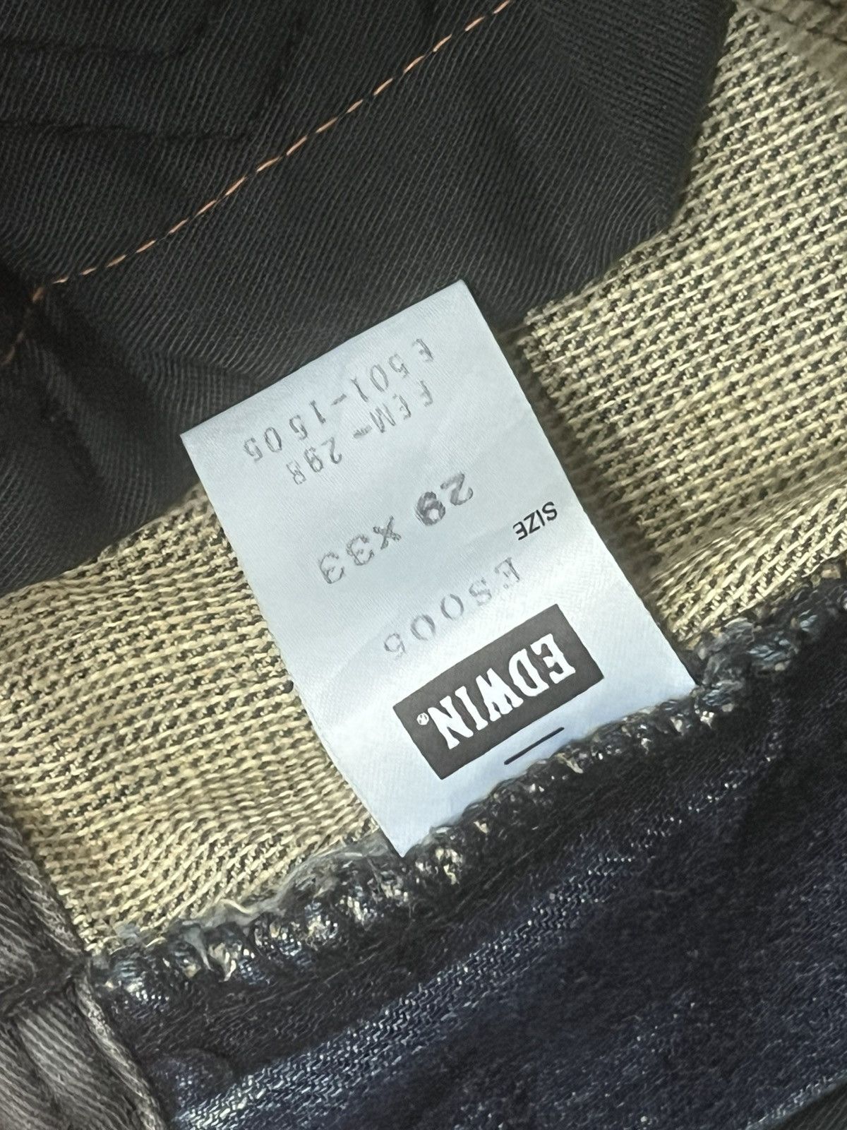 Le Grande Bleu (L.G.B.) Vintage Edwin E Function Cyberobotic Dark Mud Washed Jeans Size US 29 - 19 Thumbnail