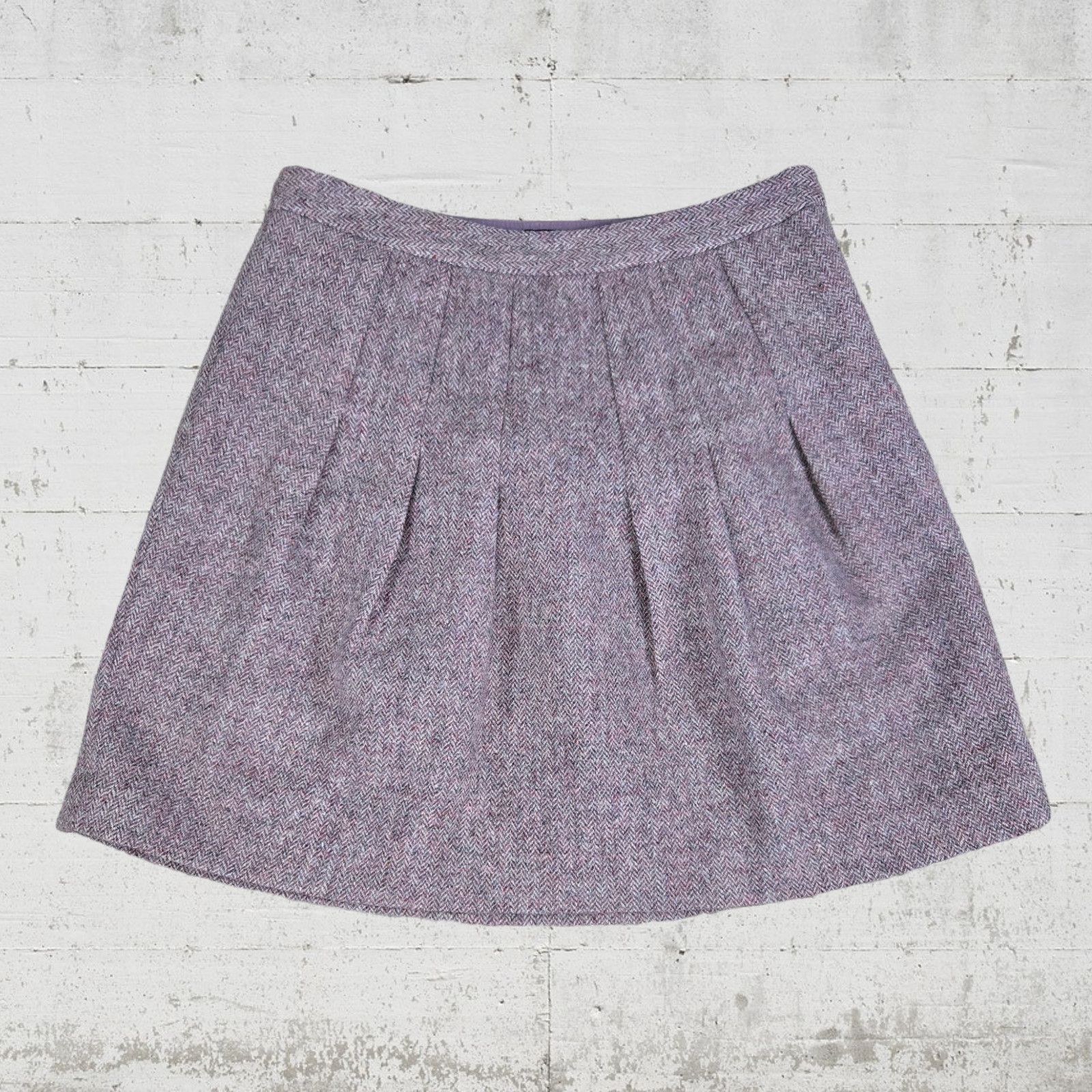 Gap GAP Purple Herringbone Wool Skirt Size 2 Size 26" / US 2 / IT 38 - 2 Thumbnail