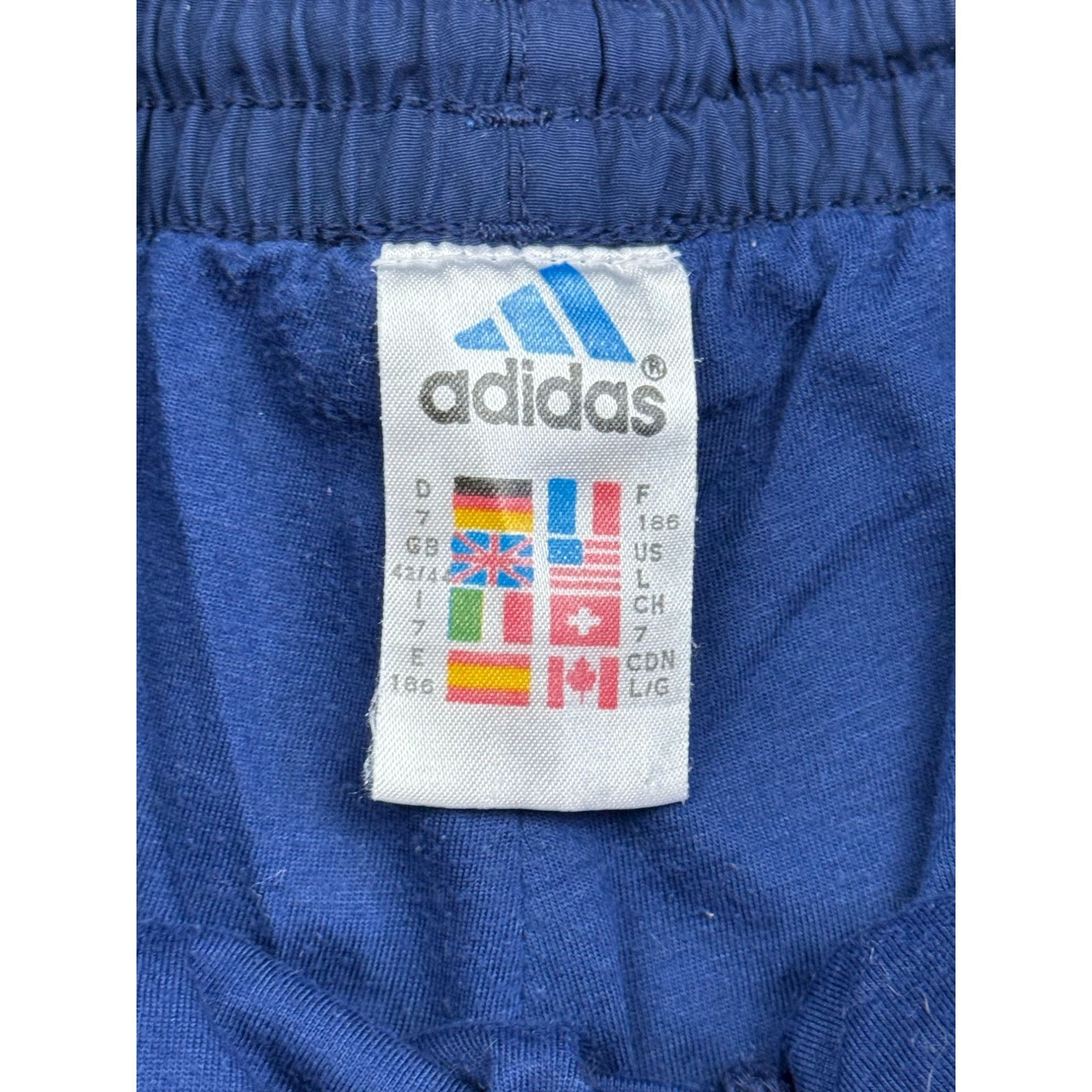 Adidas VINTAGE 90s Adidas Tracksuit Bottoms • Navy & Neon Lime • Fl Size US 36 / EU 52 - 10 Thumbnail