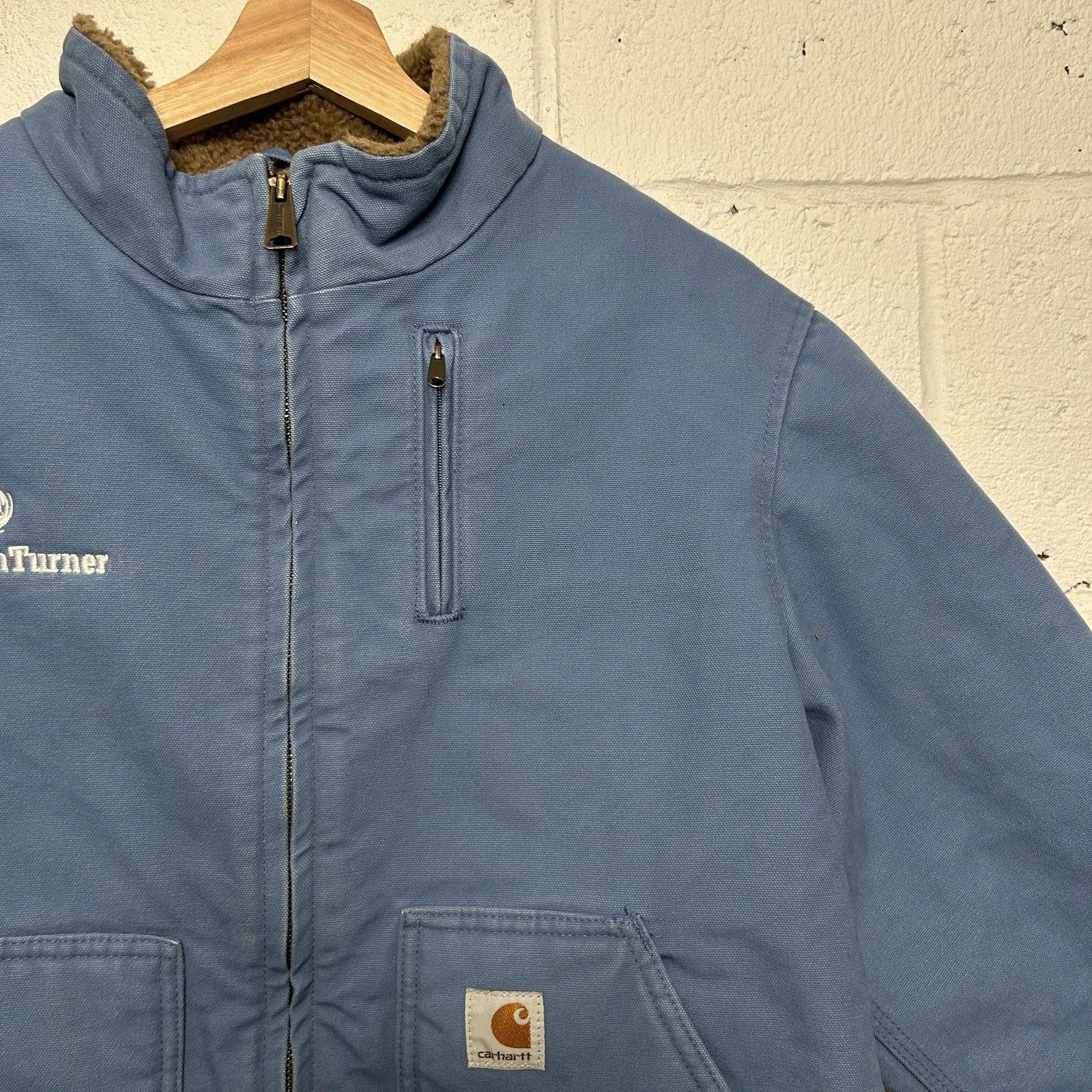 Carhartt Carhartt Sherpa-Lined Canyon Jacket “French Blue” WJ022 FHB Size L / US 10 / IT 46 - 6 Thumbnail