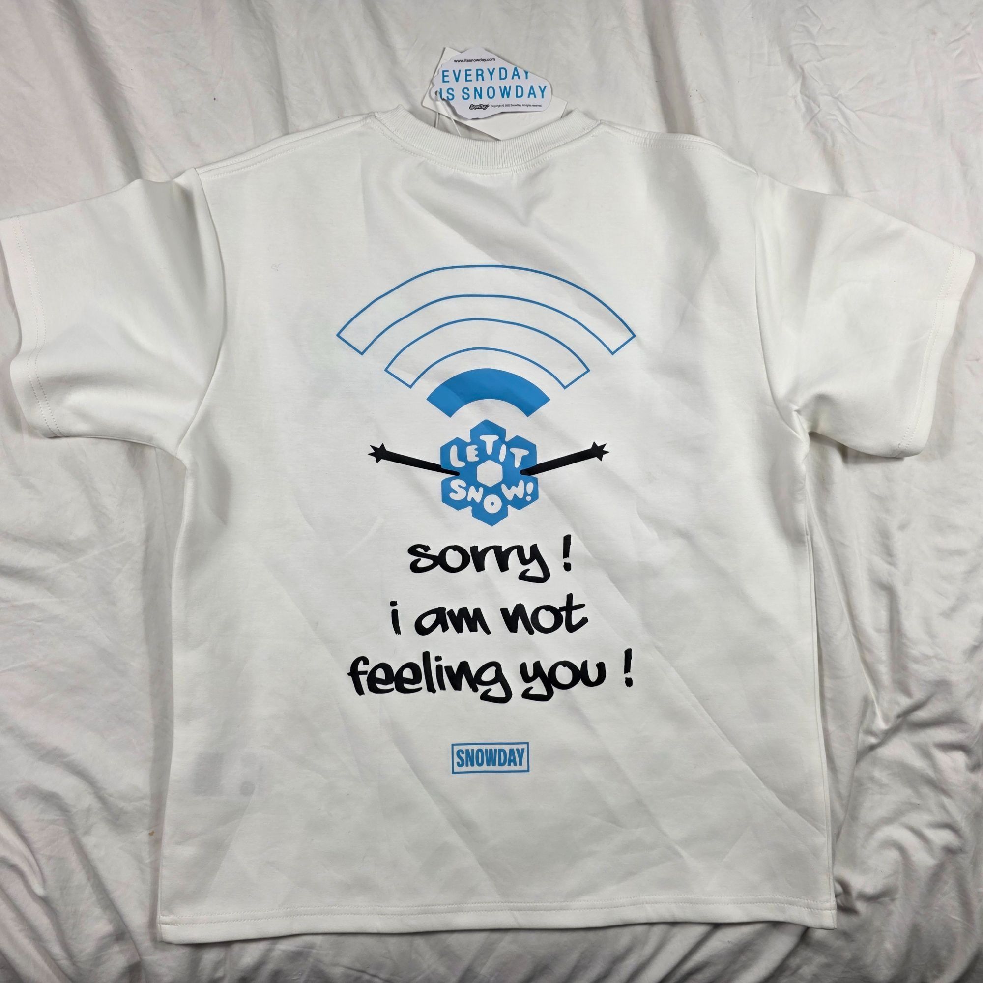 Snowday SnowDay WiFi Graphic Mens Size Small White Blue T Shirt Casu Size US S / EU 44-46 / 1 - 1 Thumbnail