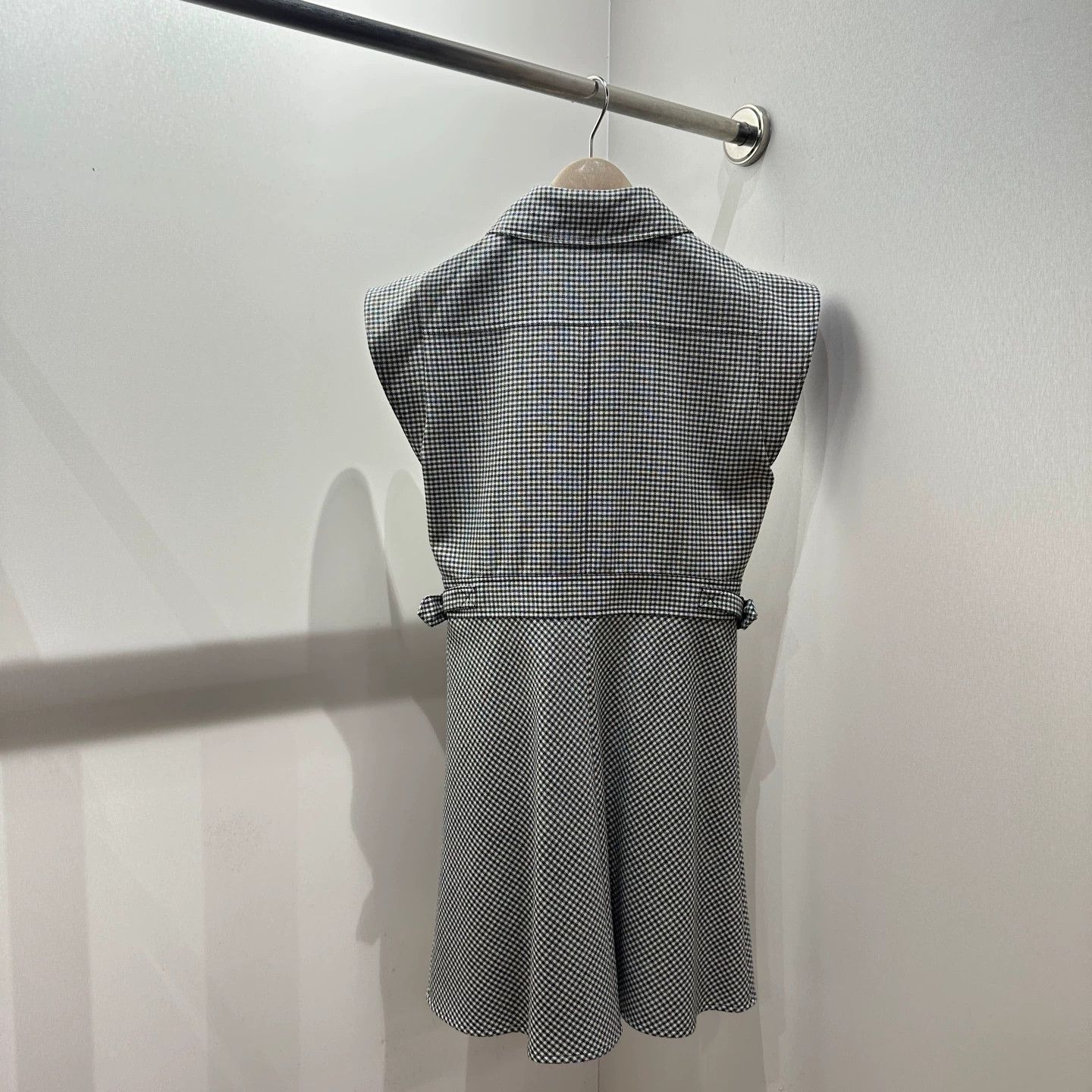 Dior Dior Blk & Wht Check Single-Breasted Wool 38 Dress Size S / US 4 / IT 40 - 2 Thumbnail