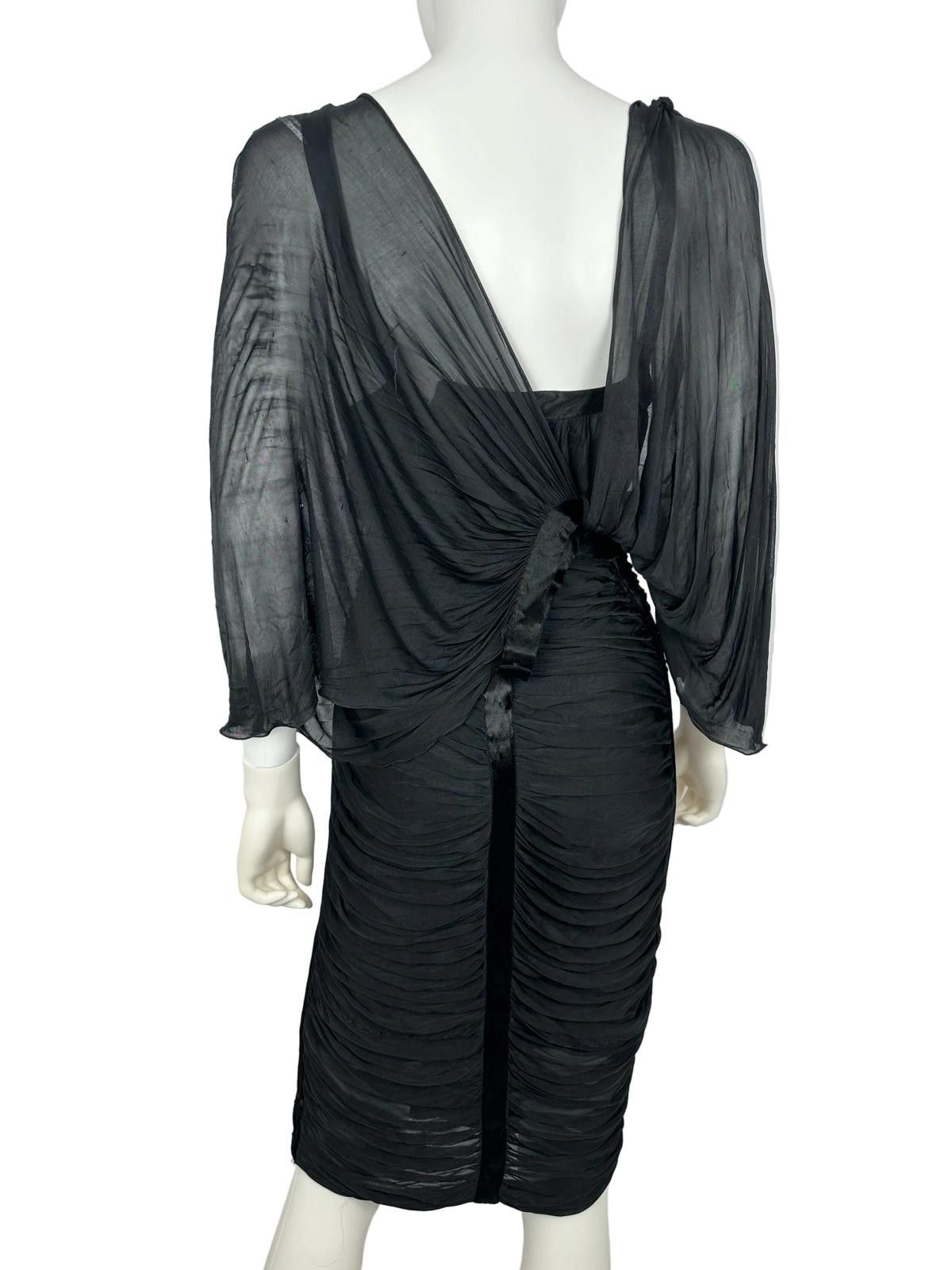 Yves Saint Laurent Yves Saint Laurent F/W 2003 Runway Dress Tom Ford Size XS / US 0-2 / IT 36-38 - 2 Thumbnail
