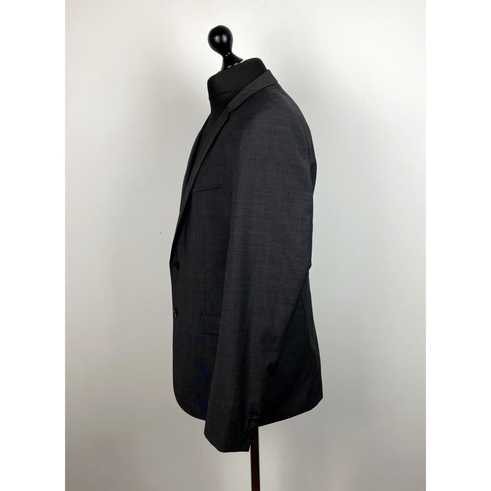 Hugo Boss HUGO BOSS Mens Blazer Jacket Size 54 Grey Wool Super 100 Size 48R - 3 Thumbnail