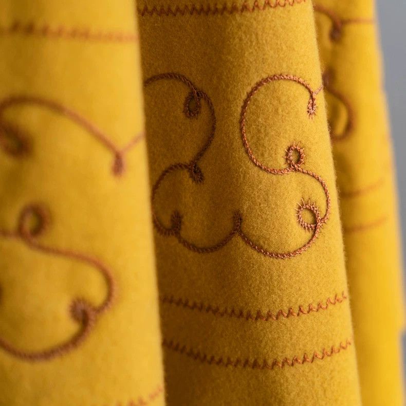 Other KENZO Jiang yellow woolen embroidered skirt vintage Size 24" / US 00 / IT 34 - 5 Thumbnail
