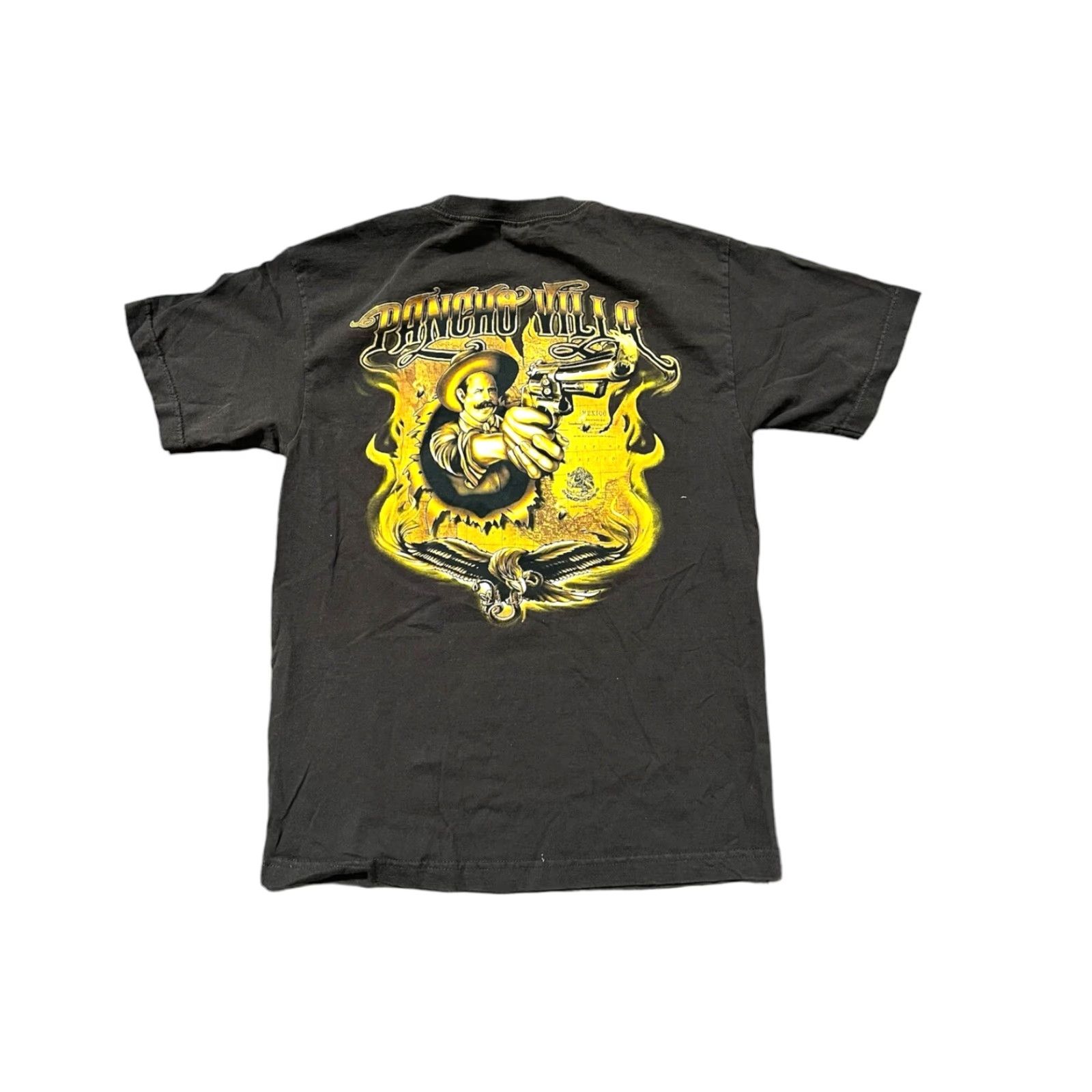 AAA VINTAGE Pancho Villa Revolucion T-Shirt Mens M Brown Lowrider Mexico Chicano Funny 90s Shirt Mens Size US M / EU 48-50 / 2 - 1 Thumbnail