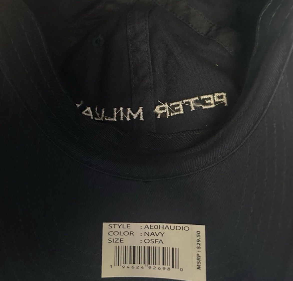 Peter Millar Peter Millar Navy Blue Cotton Hat AE0HAUDIO Size ONE SIZE - 4 Thumbnail
