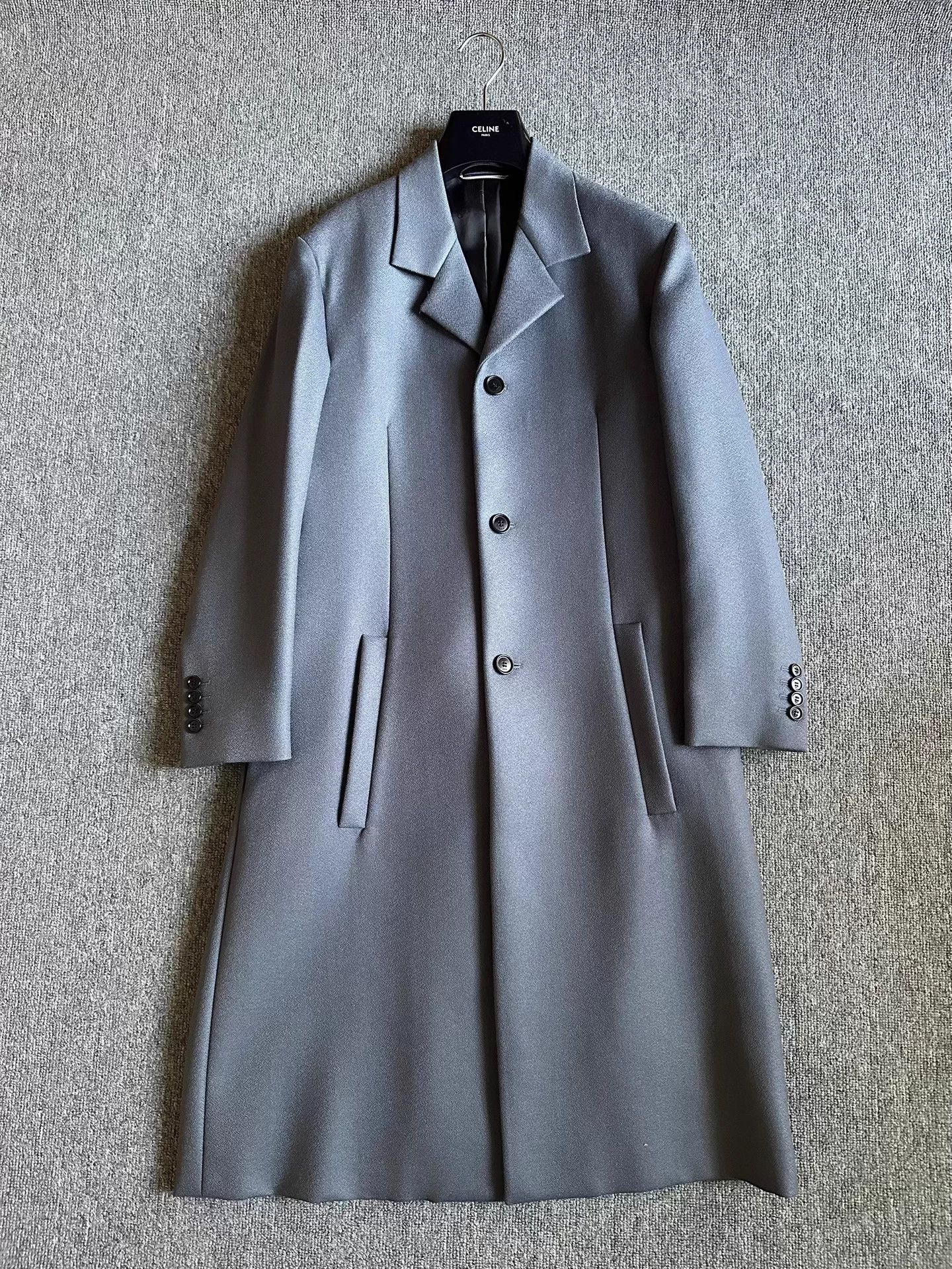 Dior Dior 20SS Dusty Blue Wool Coat Size US L / EU 52-54 / 3 - 1 Thumbnail