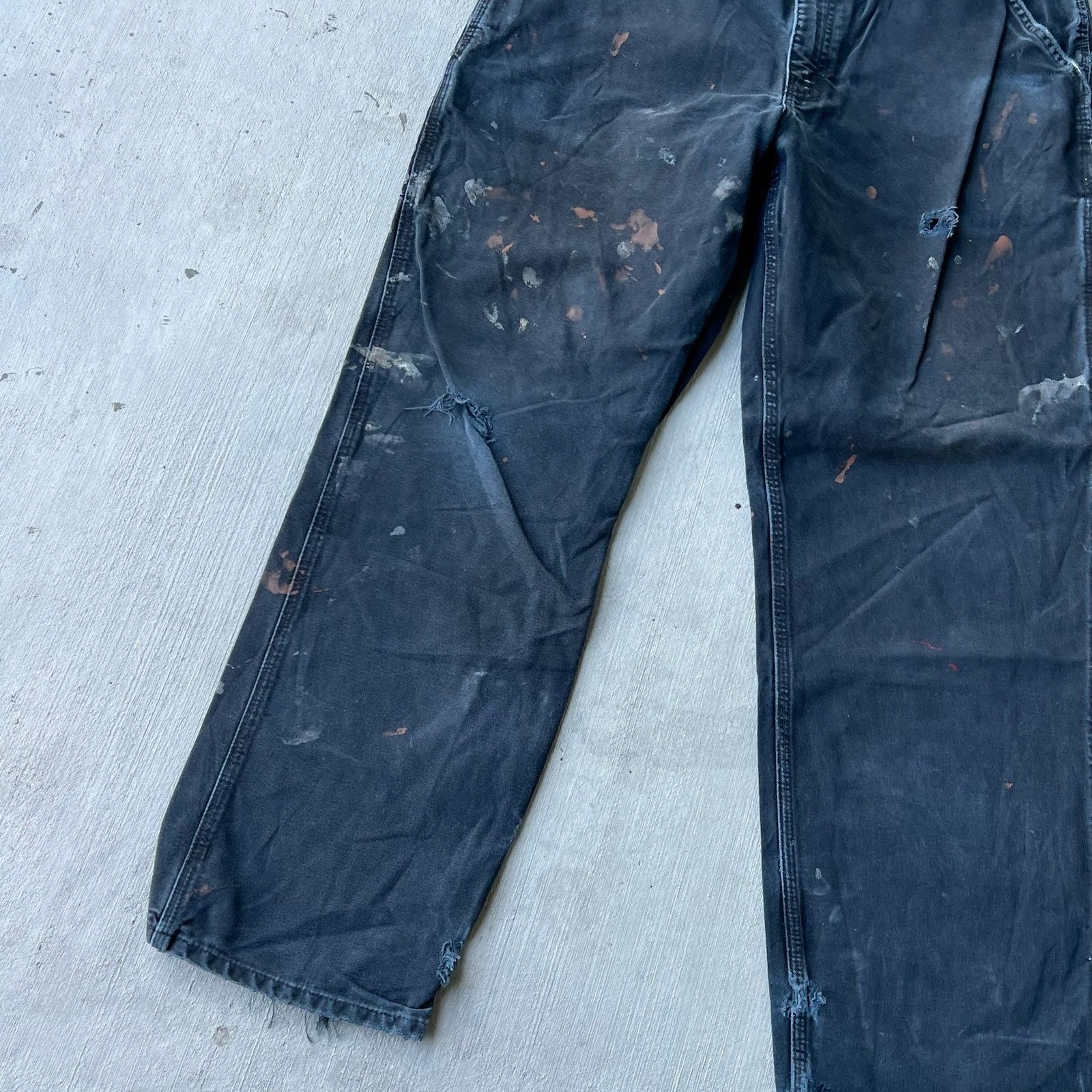 Carhartt × Vintage Carhartt faded black work wear carpenter pants Size US 36 / EU 52 - 11 Thumbnail