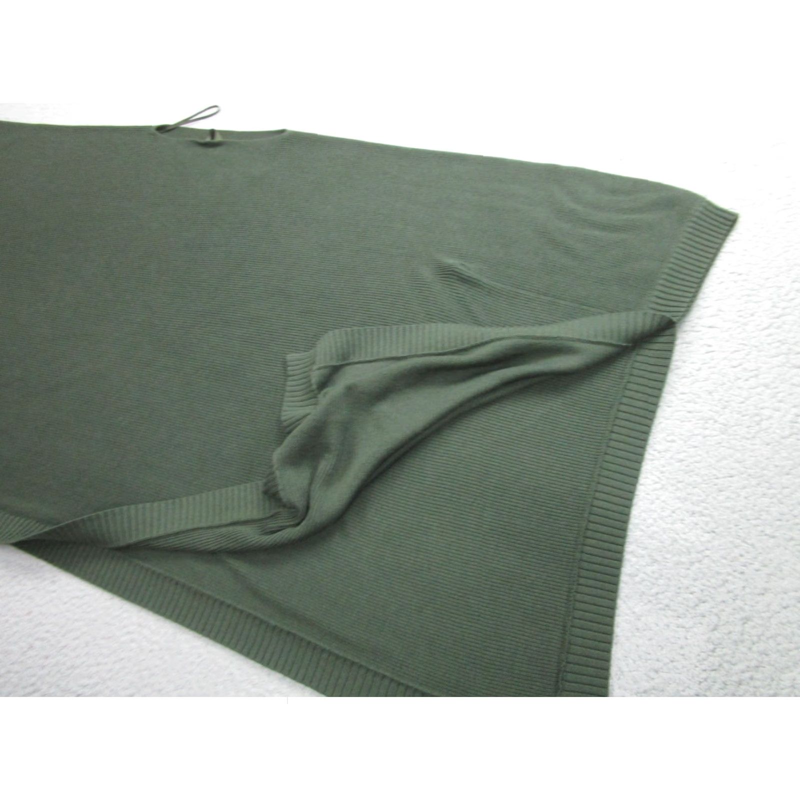 Lululemon Lululemon Shawl Womens One Size Dark Green Ribbed Knit Wrap Poncho Cape Size ONE SIZE - 4 Thumbnail