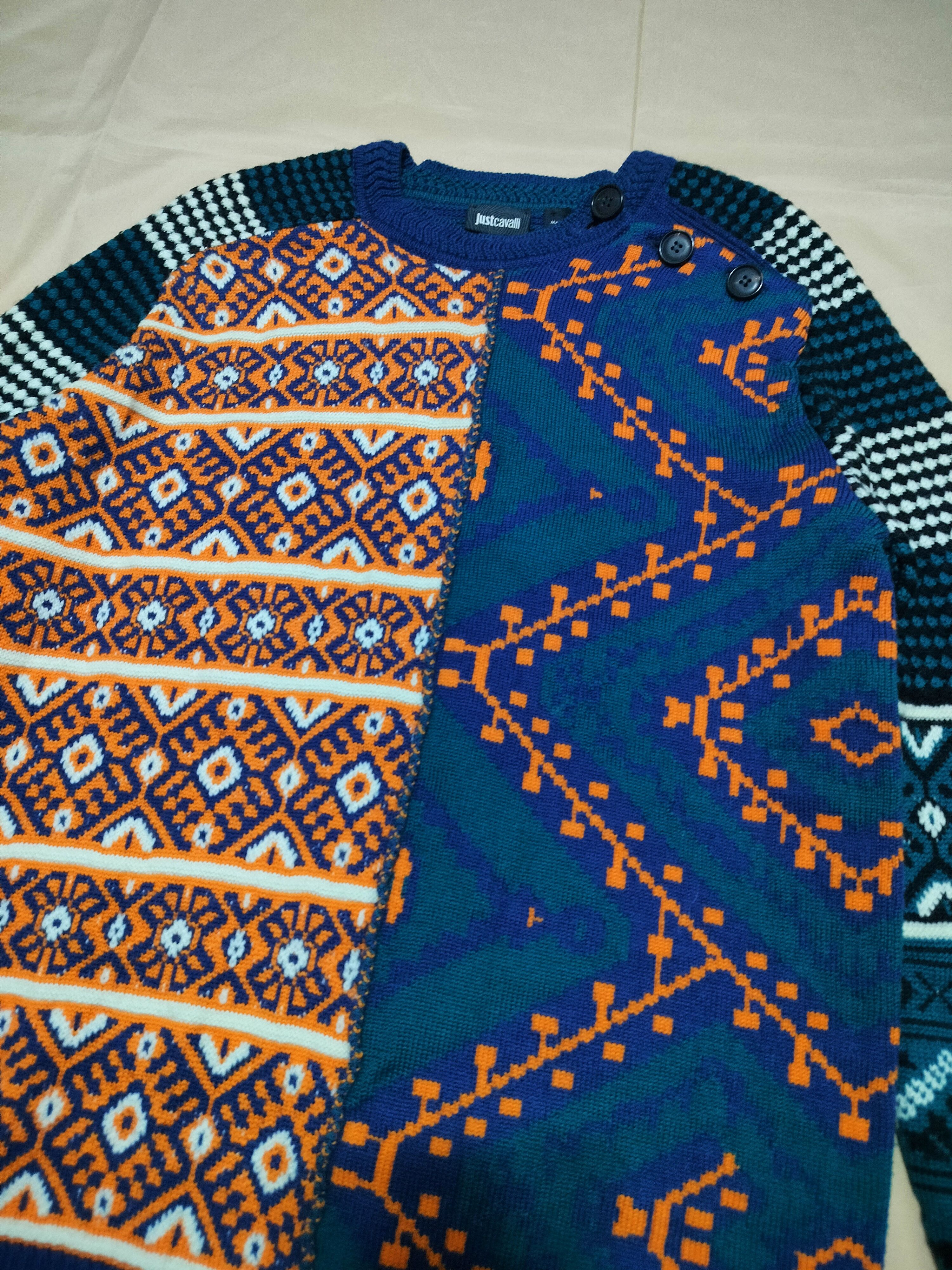 Just Cavalli Just Cavalli patterned knitted Sweater Size US M / EU 48-50 / 2 - 2 Thumbnail