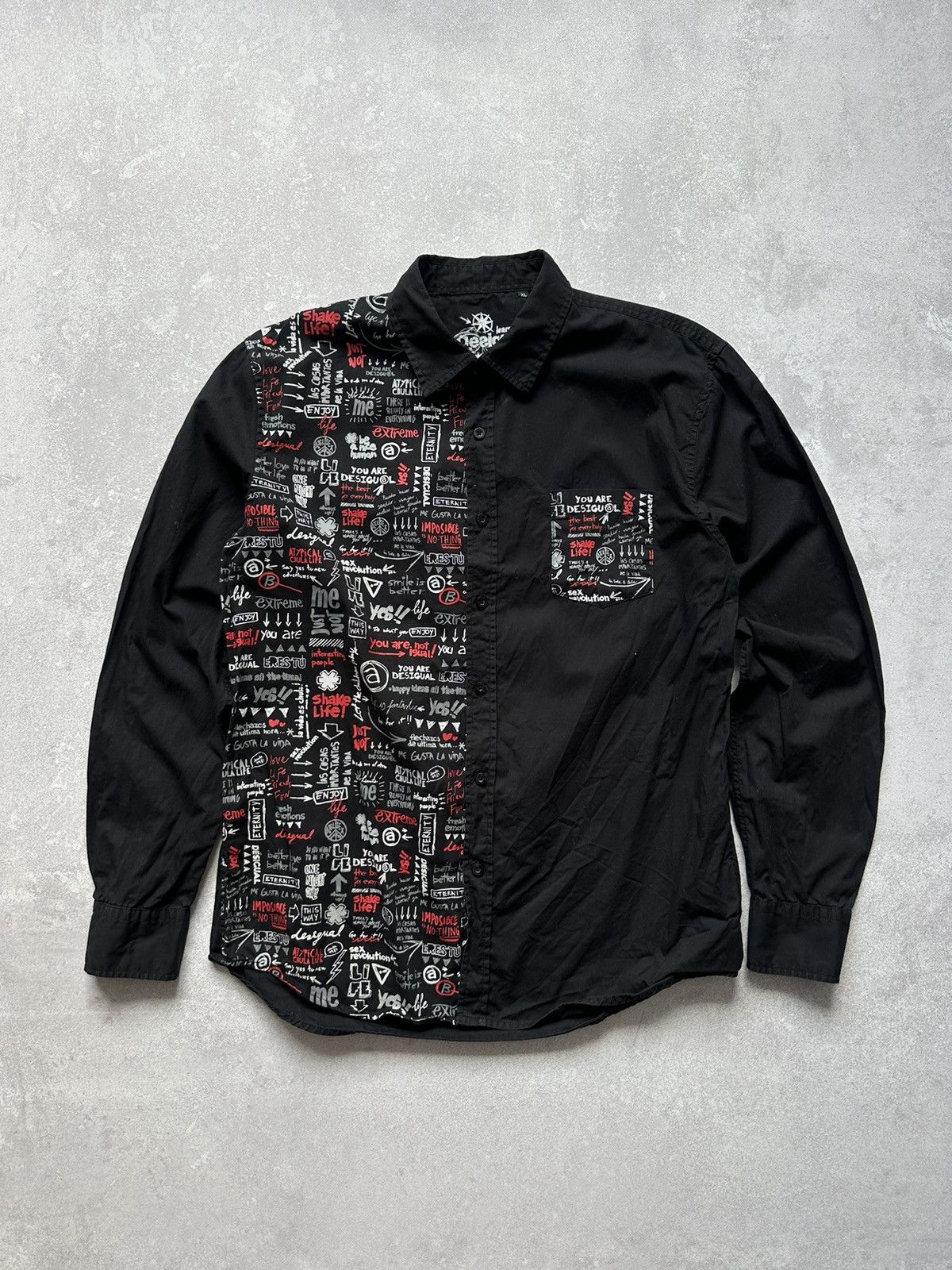 Desigual desigual men long sleeve shirts xl black crazy Size US XL / EU 56 / 4 - 1 Thumbnail