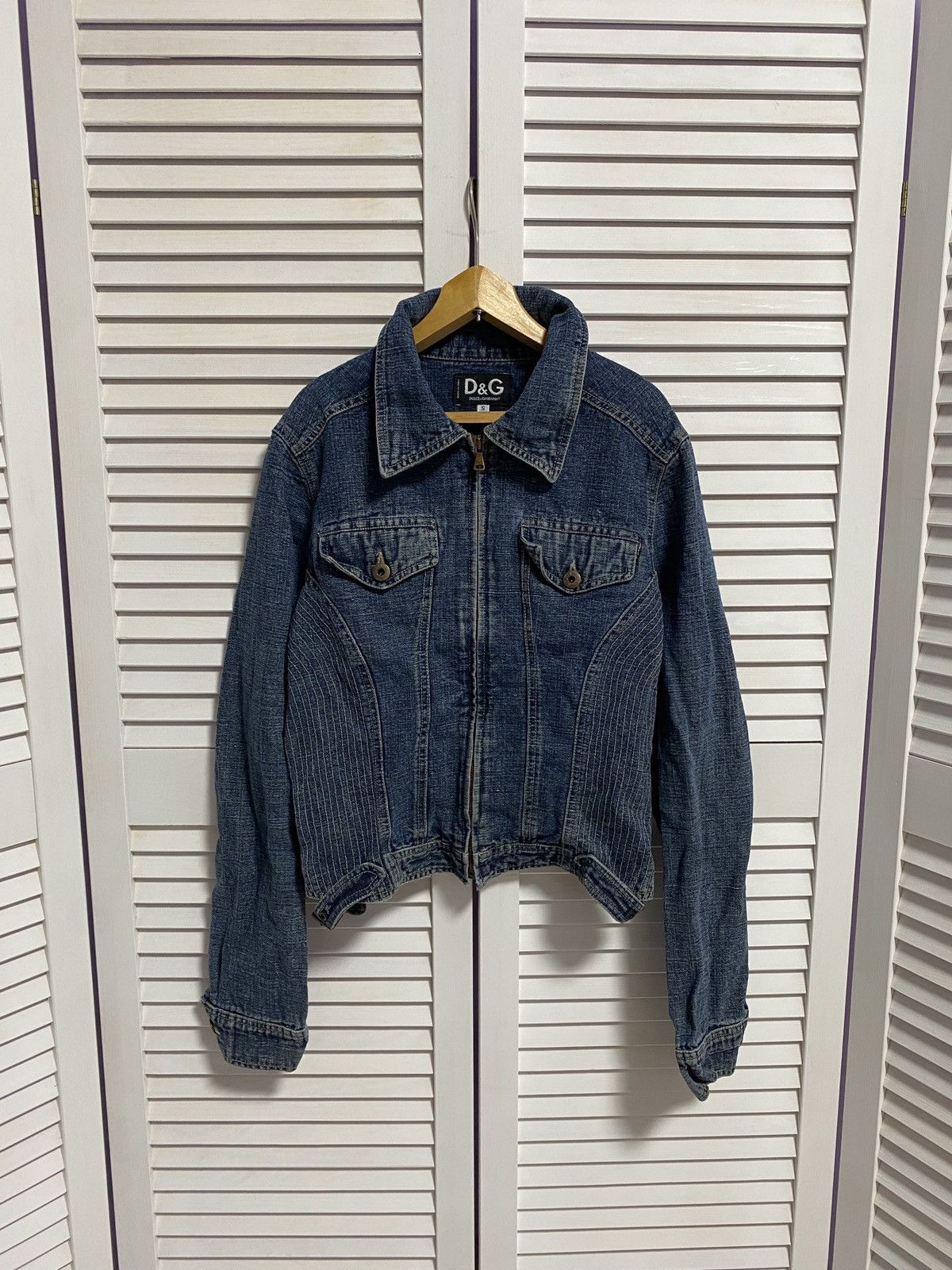 Dolce & Gabbana × Vintage 🪼Vintage 2000s Denim Jeans Trucker Jacket Dolce Gabbana D&G Size S / US 4 / IT 40 - 1 Thumbnail