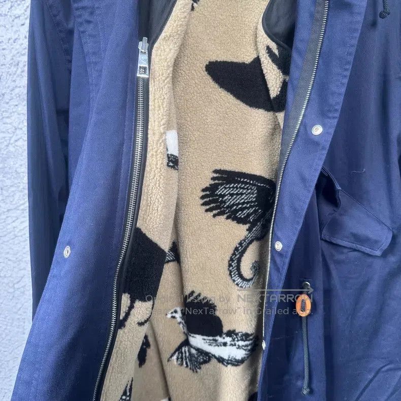 Loewe Loewe Navy Blue Fleece Lined Animal Print Jacket Size US S / EU 44-46 / 1 - 5 Thumbnail
