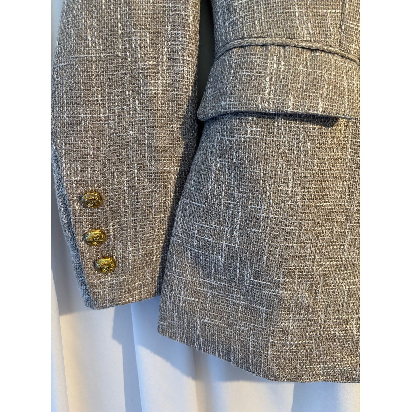 The Unbranded Brand Tweed Double-Breasted Blazer - Size Medium Size M / US 6-8 / IT 42-44 - 3 Thumbnail