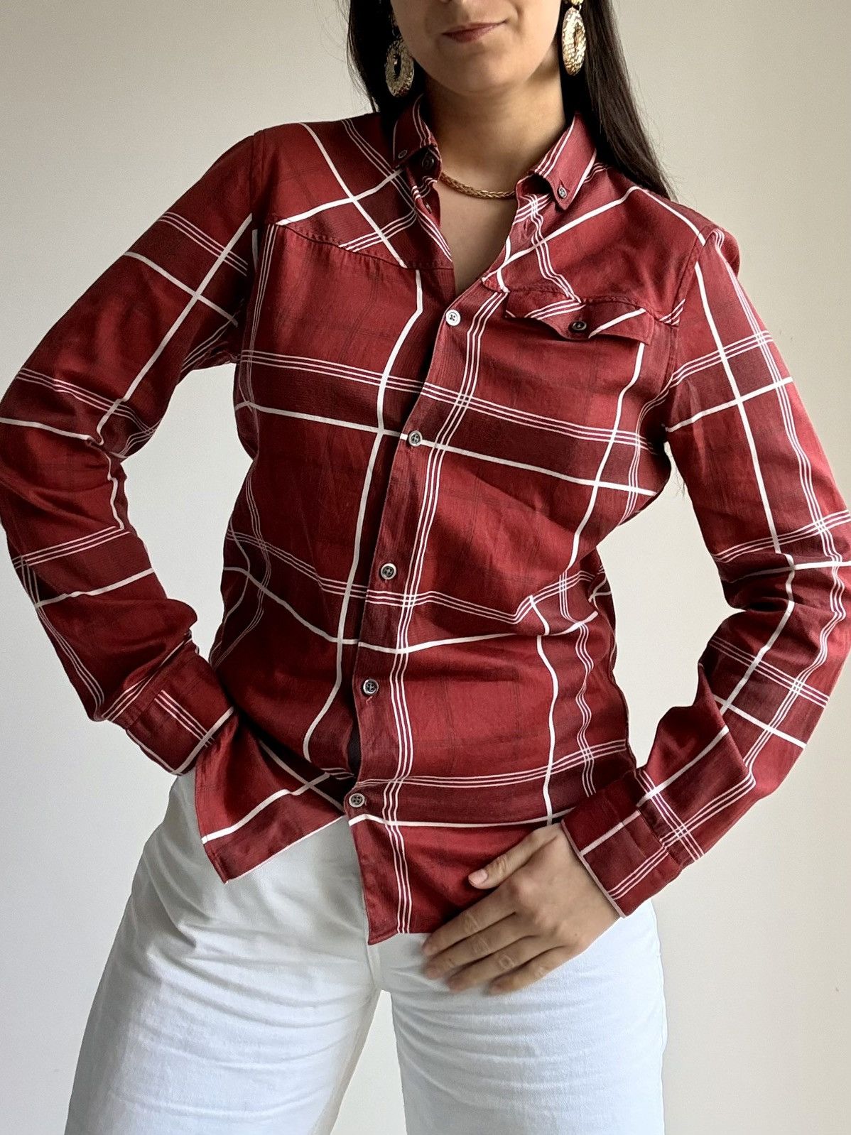 Kenzo Kenzo red plaid shirt vintage Defilé Size US XS / EU 42 / 0 - 1 Thumbnail