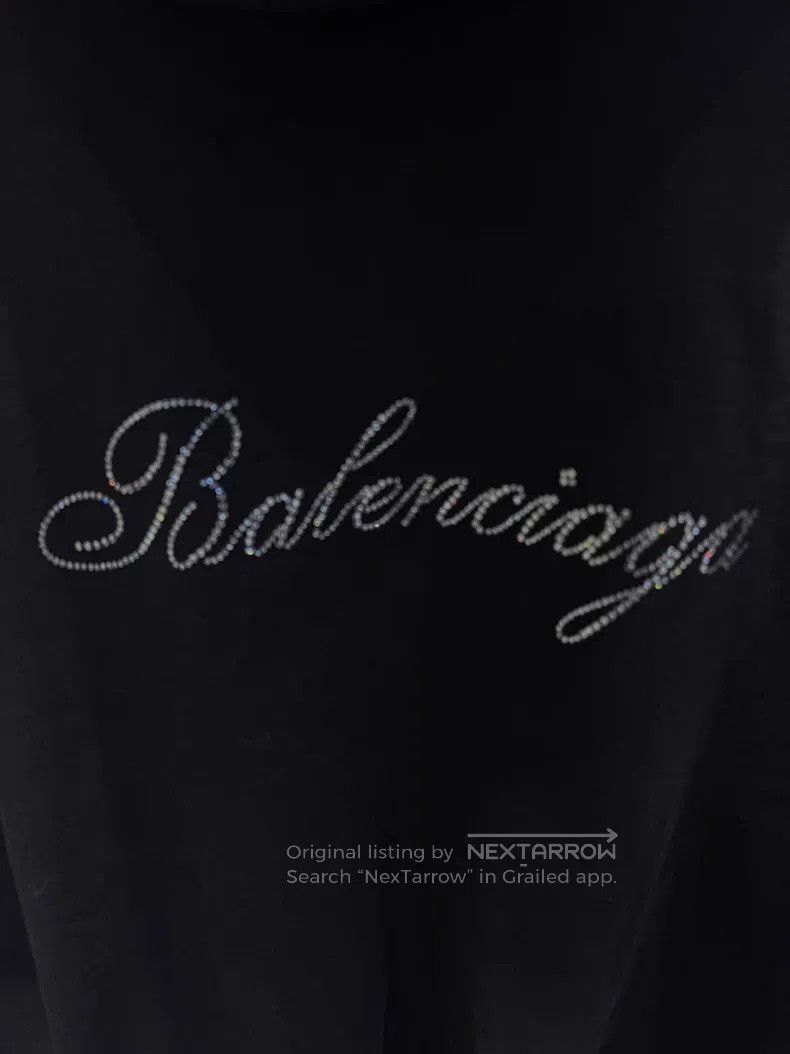 Balenciaga Balenciaga Logo Rhinestone Zipper Sweatshirt Size US M / EU 48-50 / 2 - 5 Thumbnail