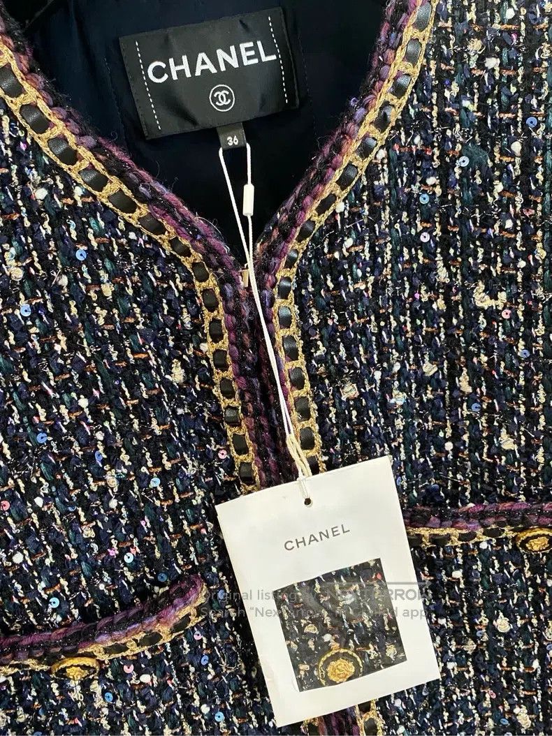 Chanel Chanel 21a Women's Castle Berry Embroidered Sequin Jacket Size XS / US 0-2 / IT 36-38 - 6 Thumbnail