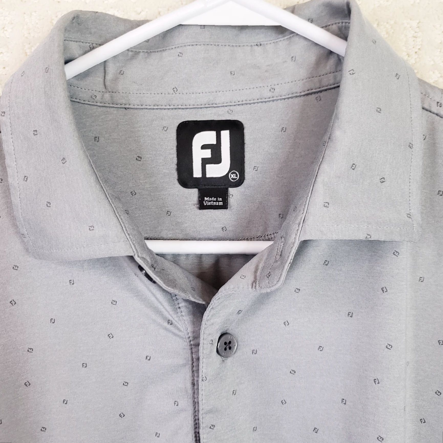 Footjoy FJ Footjoy Polo Shirt Mens XL Gray Black Geometric Dots Short Sleeve Golf Size US XL / EU 56 / 4 - 4 Thumbnail