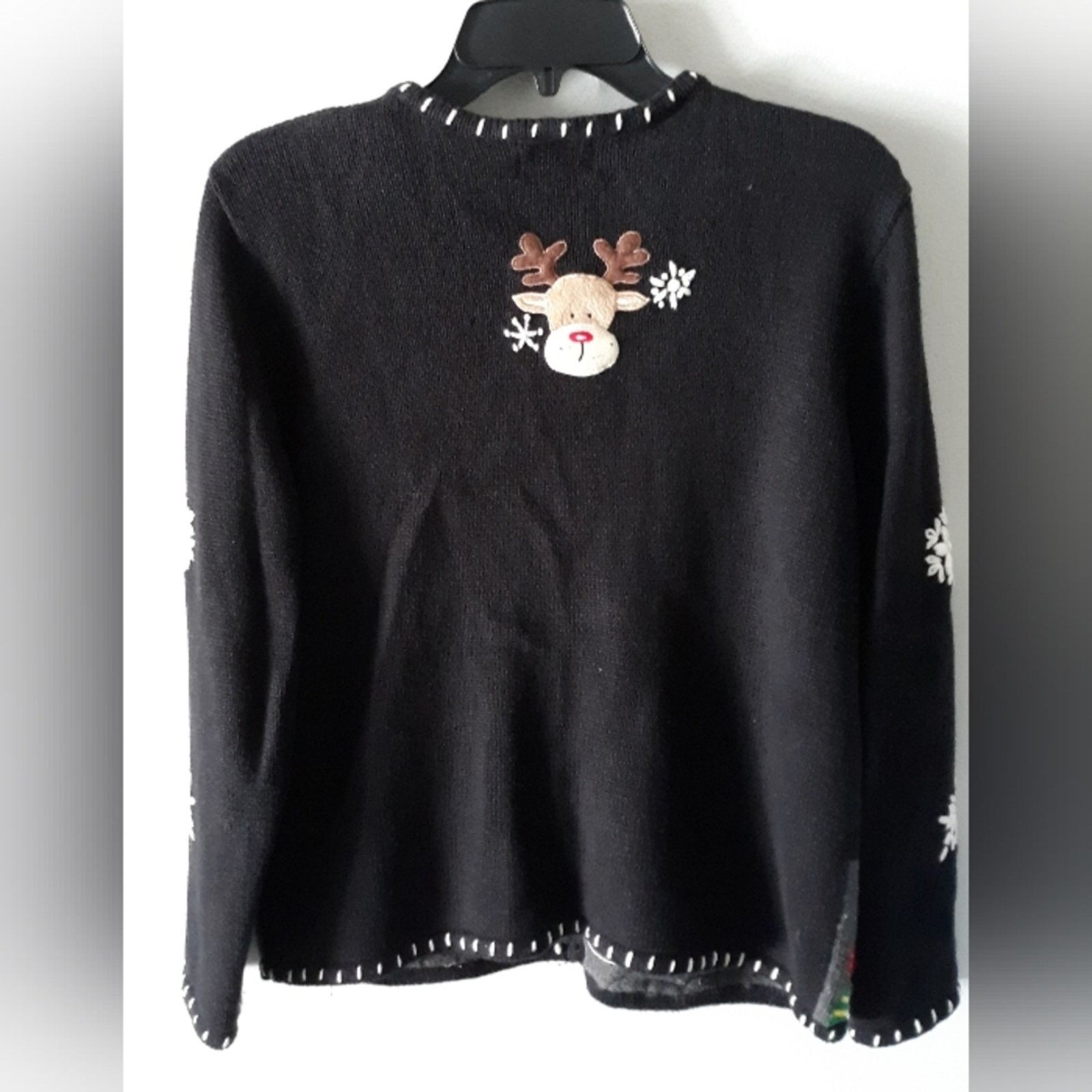 Vintage Santa’s Helpers Studio Joy Christmas Sweater Size S / US 4 / IT 40 - 4 Thumbnail
