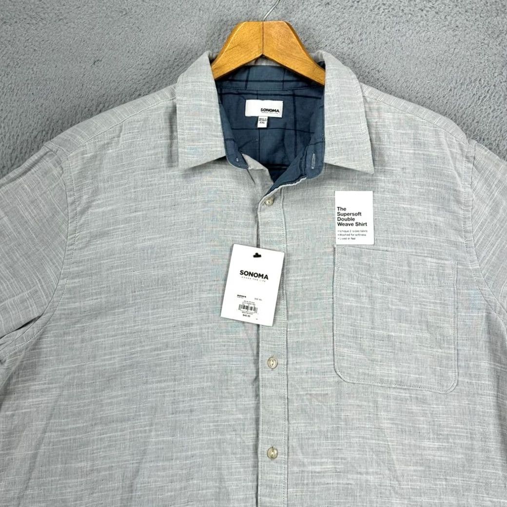Doublet Sonoma Shirt Adult 2XL Grey Button-Up Pocket Mens NEW Size US XXL / EU 58 / 5 - 2 Thumbnail
