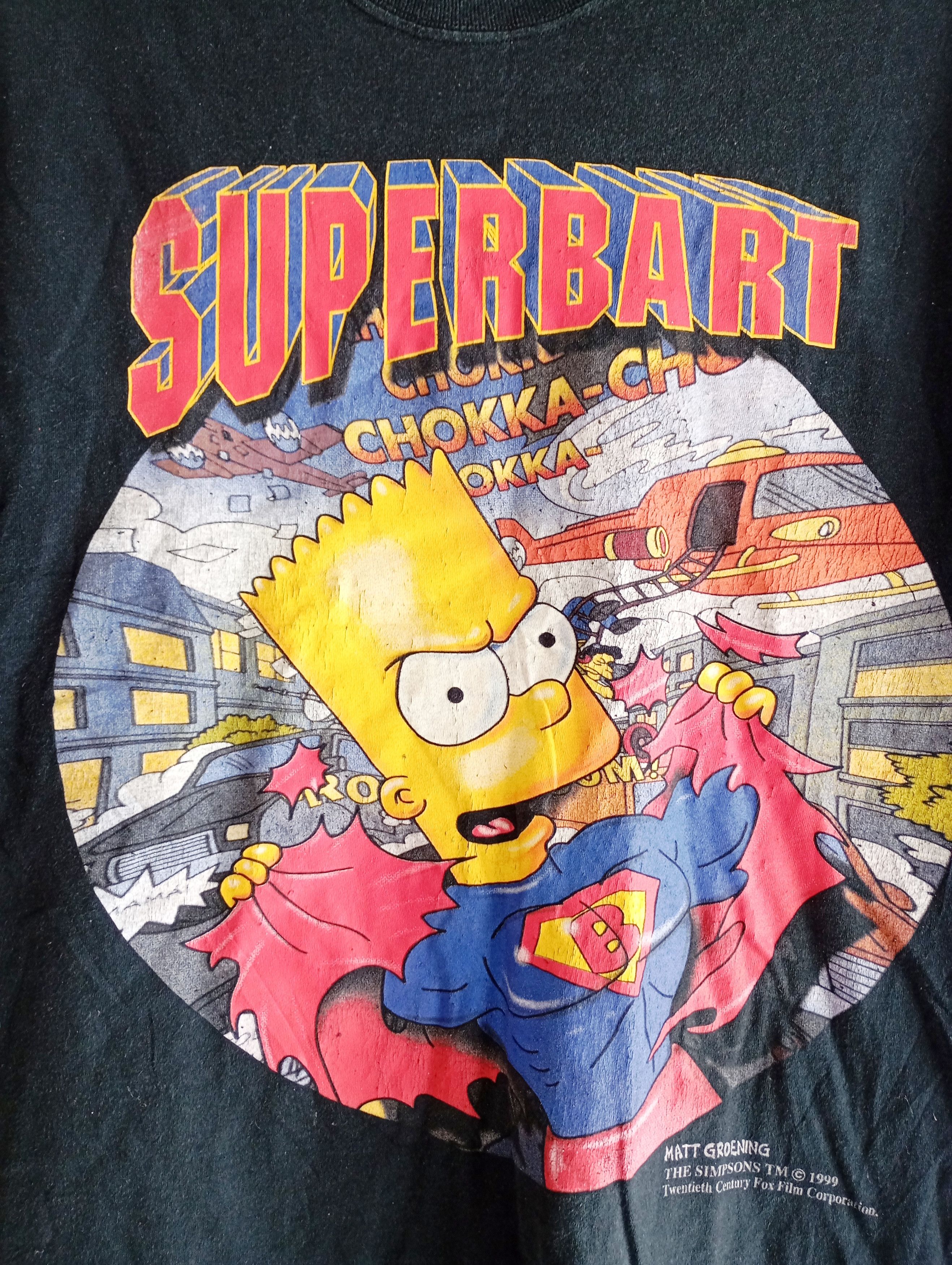 The Simpsons Vintage 90s The Simpsons SuperBart Cartoon Tee Size L Size US L / EU 52-54 / 3 - 4 Thumbnail