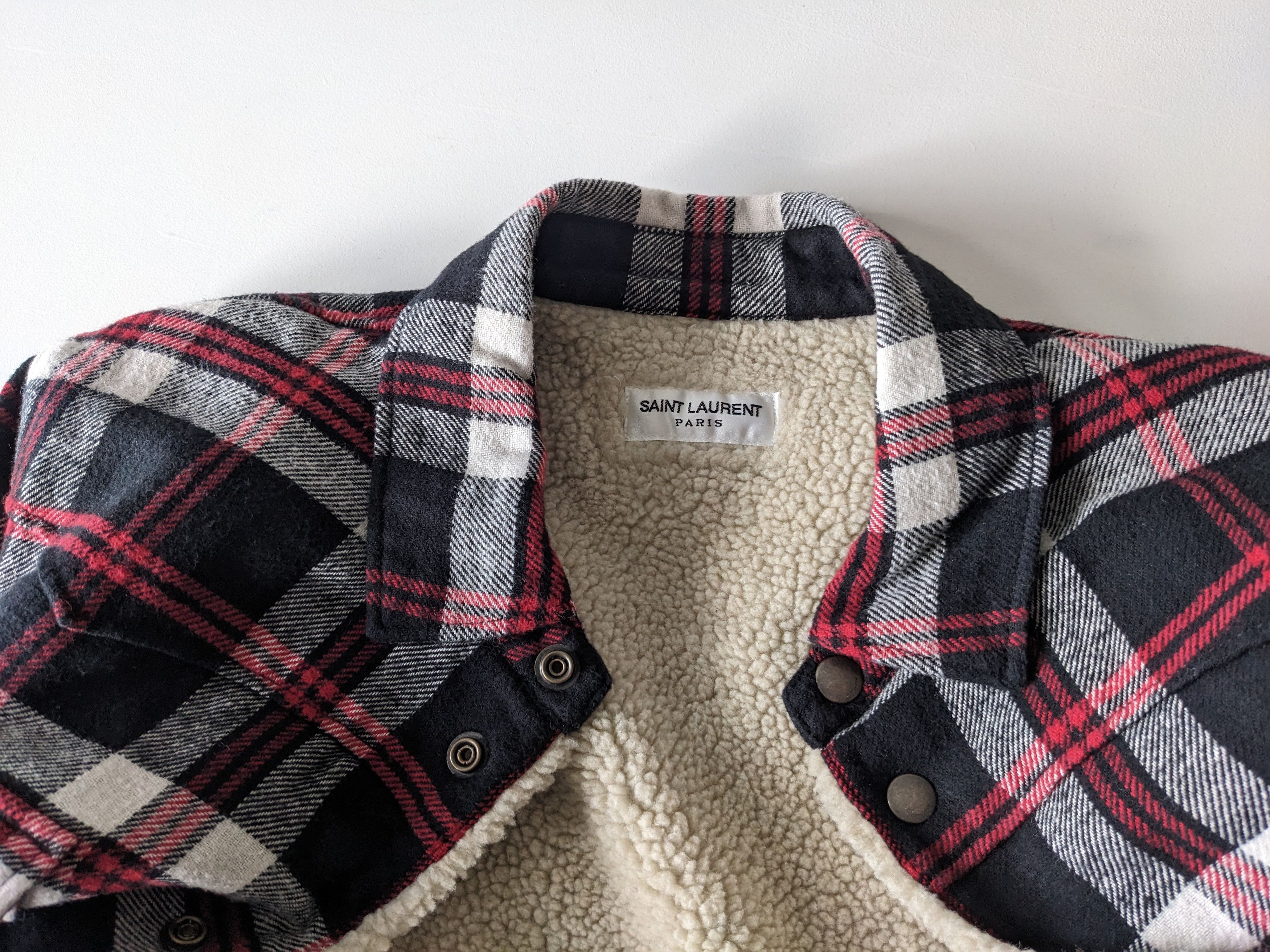 Saint Laurent Paris Saint Laurent Sherpa Lined Western Overshirt Jacket Size US S / EU 44-46 / 1 - 12 Thumbnail