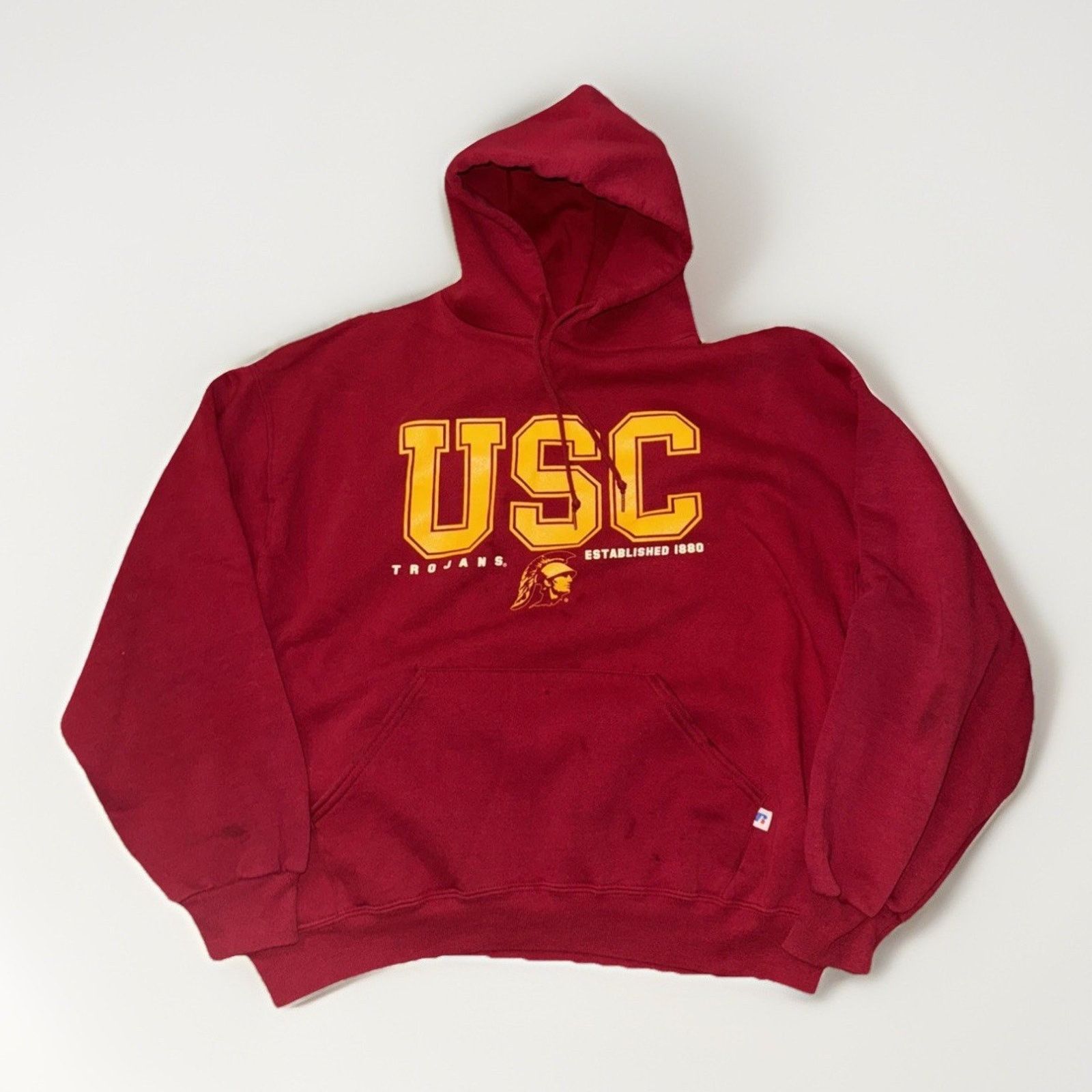Russell Athletic × Vintage Russell Athletic USC Trojans Hoodie Red XL 90s Pullover Size US XL / EU 56 / 4 - 1 Thumbnail