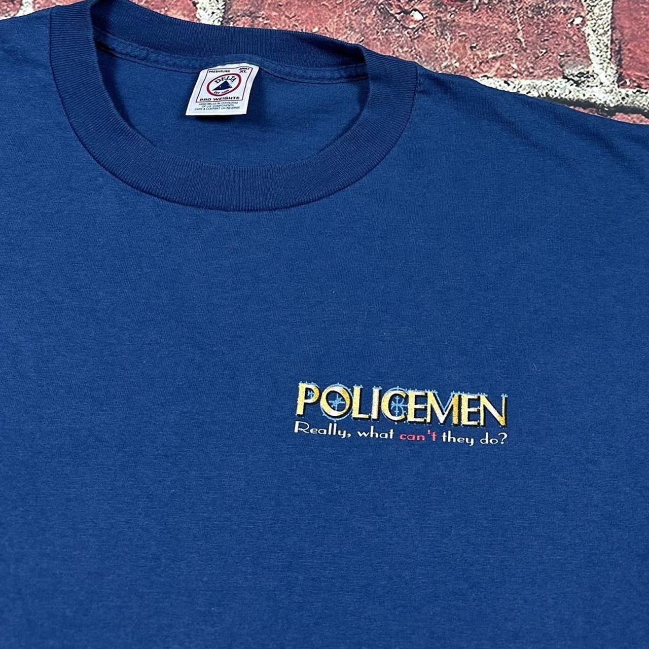 Delta Vintage 1999 Policemen T Shirt Cops Funny Humor Graphic 90s Size US XL / EU 56 / 4 - 4 Thumbnail