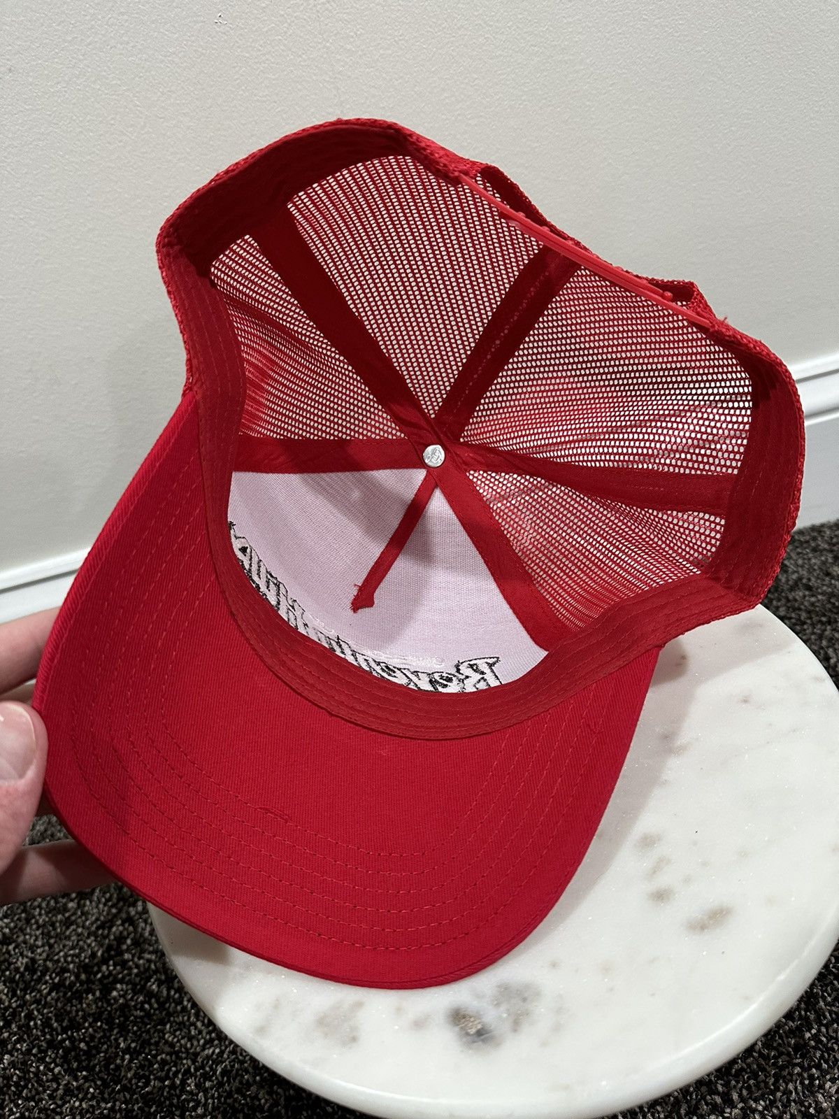 Other Beverly Hills JMR Group Red Trucker Hat Size ONE SIZE - 5 Thumbnail